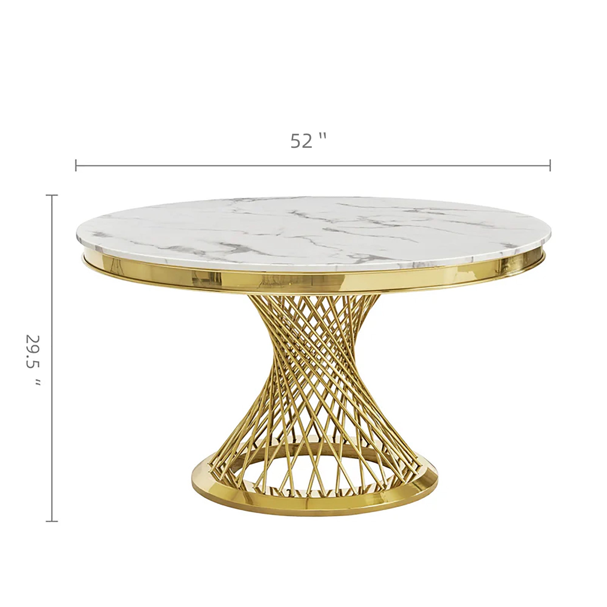 Durable Dining Table with Marble Top