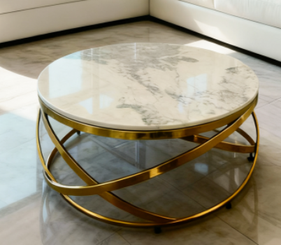 Gold Stainless Steel Dining Table （CT01）