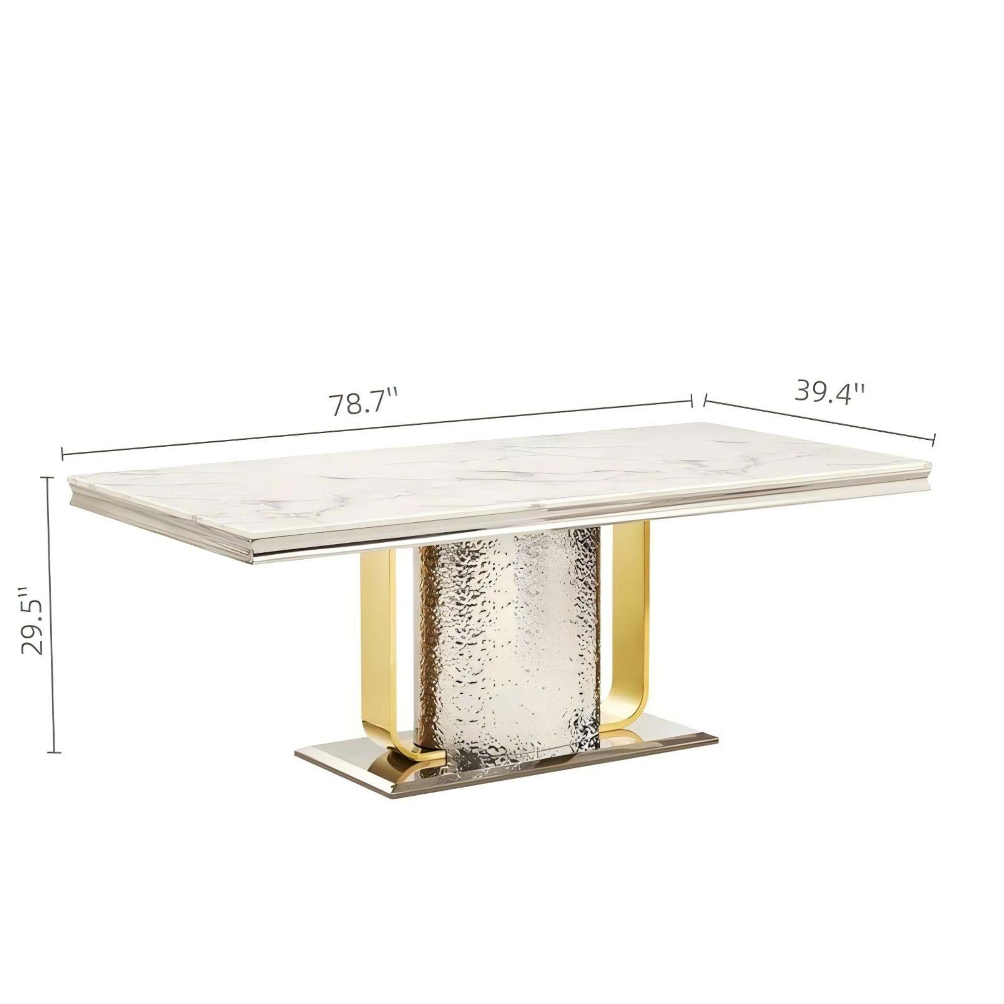Size of Modern Rectangular Dining Table