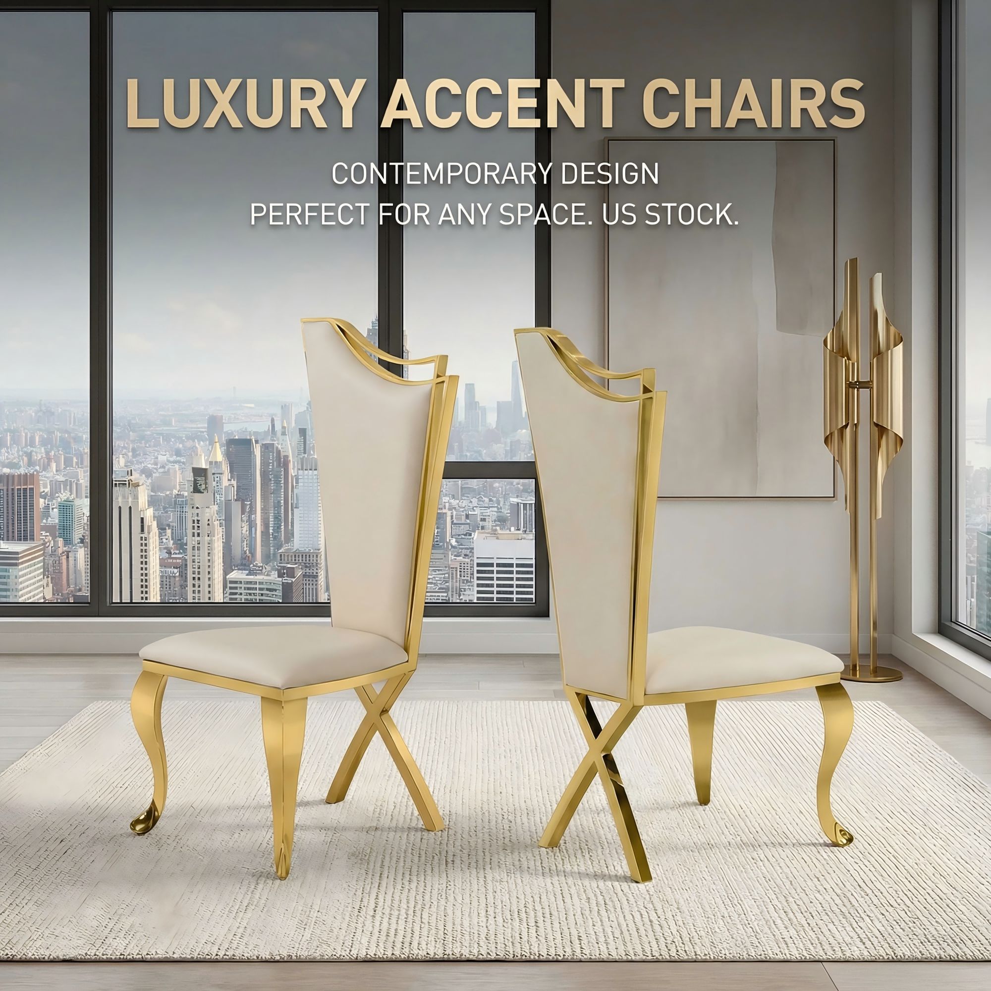 Elegant Wingback Dining Chair-201 stainless steel is placed in the dining room,being both beautiful and practical.