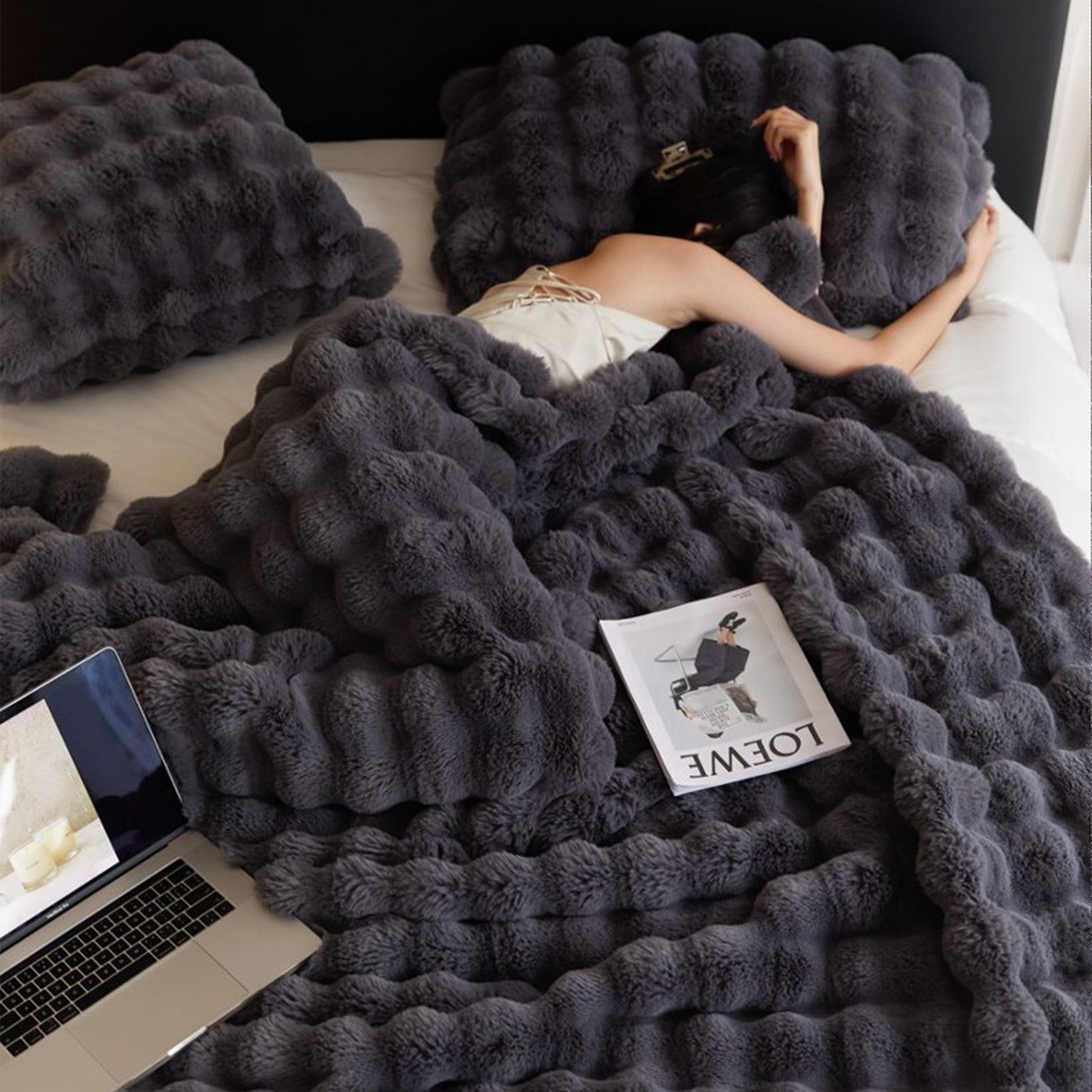 Teddy Fleece Sofa Blanket-160200