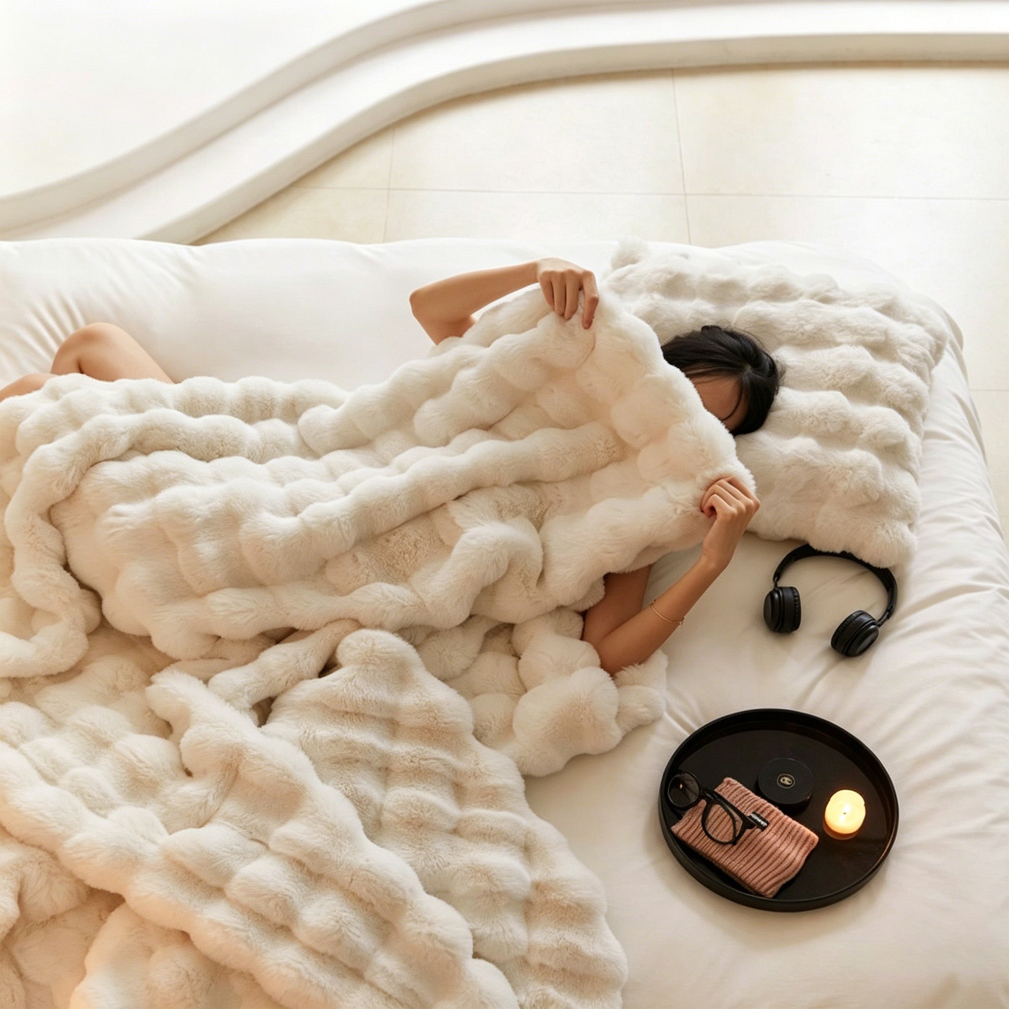 Teddy Fleece Sofa Blanket
