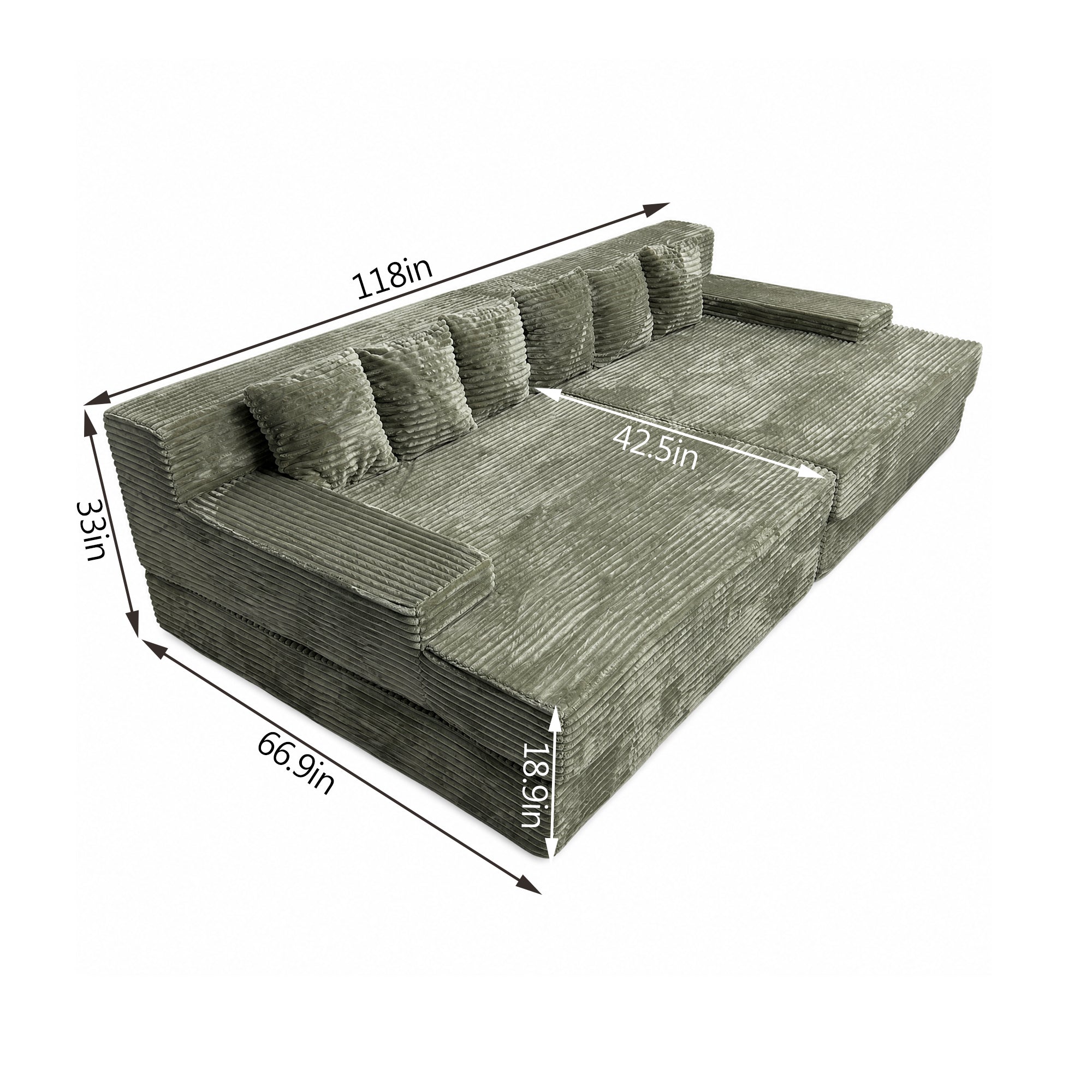 CLOUDLAY Sectional Sofa-B-02