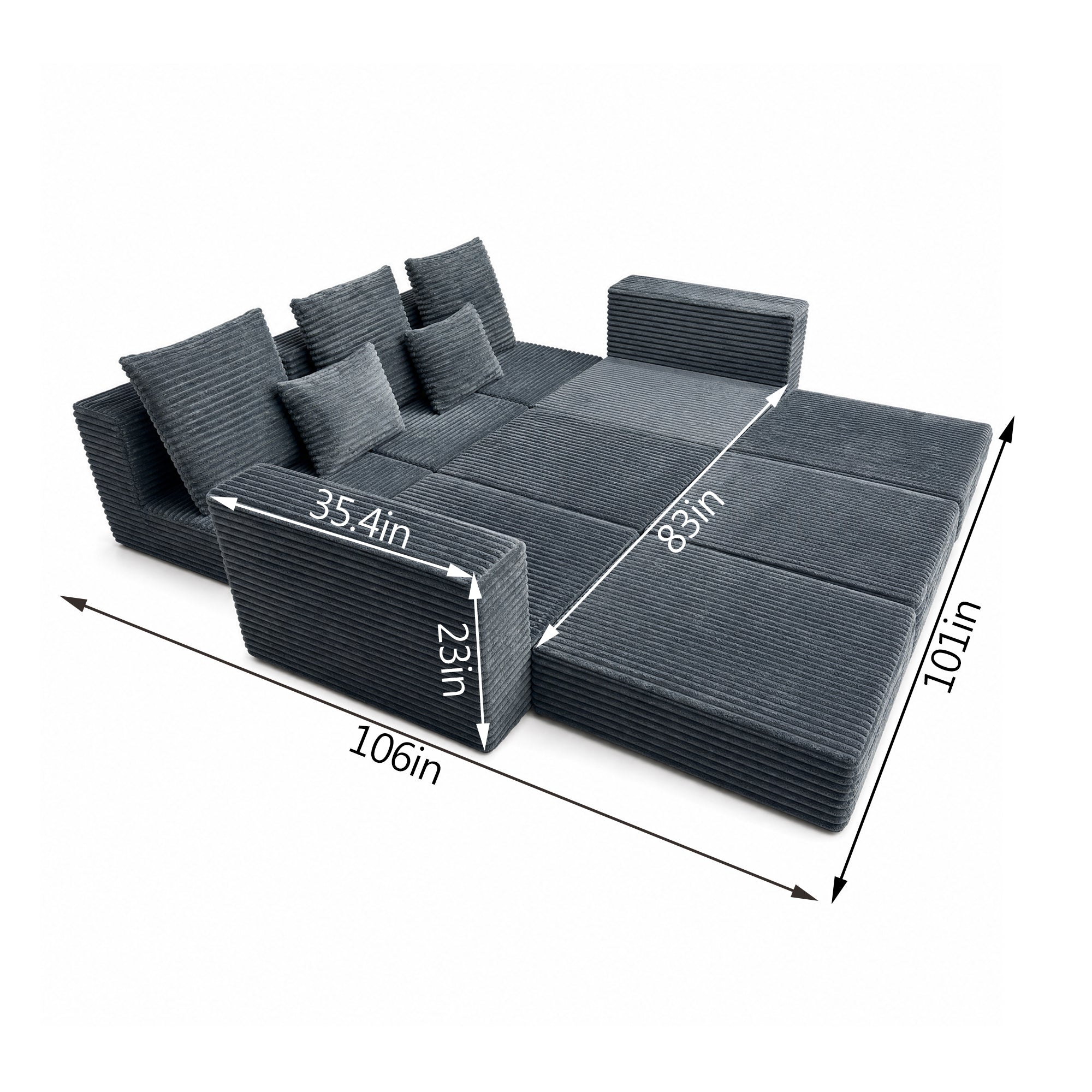 Modular Sofa Bed 3SET-02