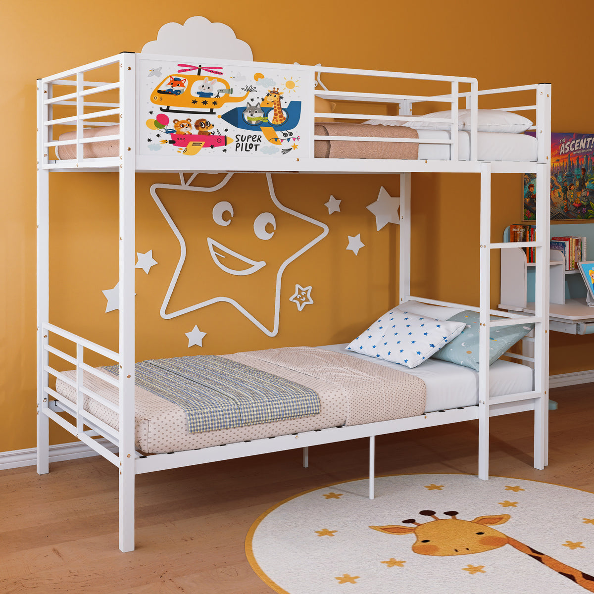 Metal Bunk Bed Frame Twin Size Beds