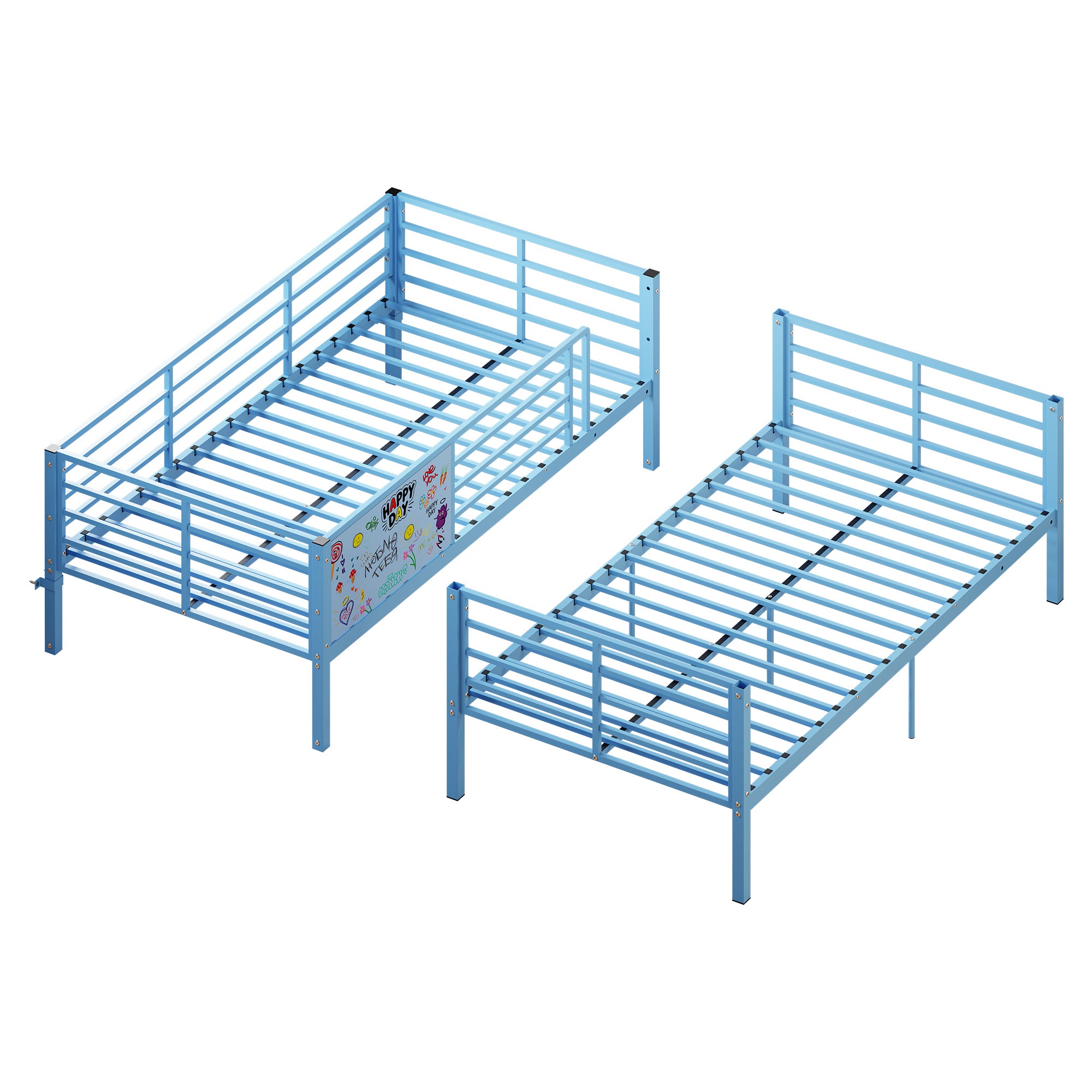 Metal Bunk Bed Frame with Full-length