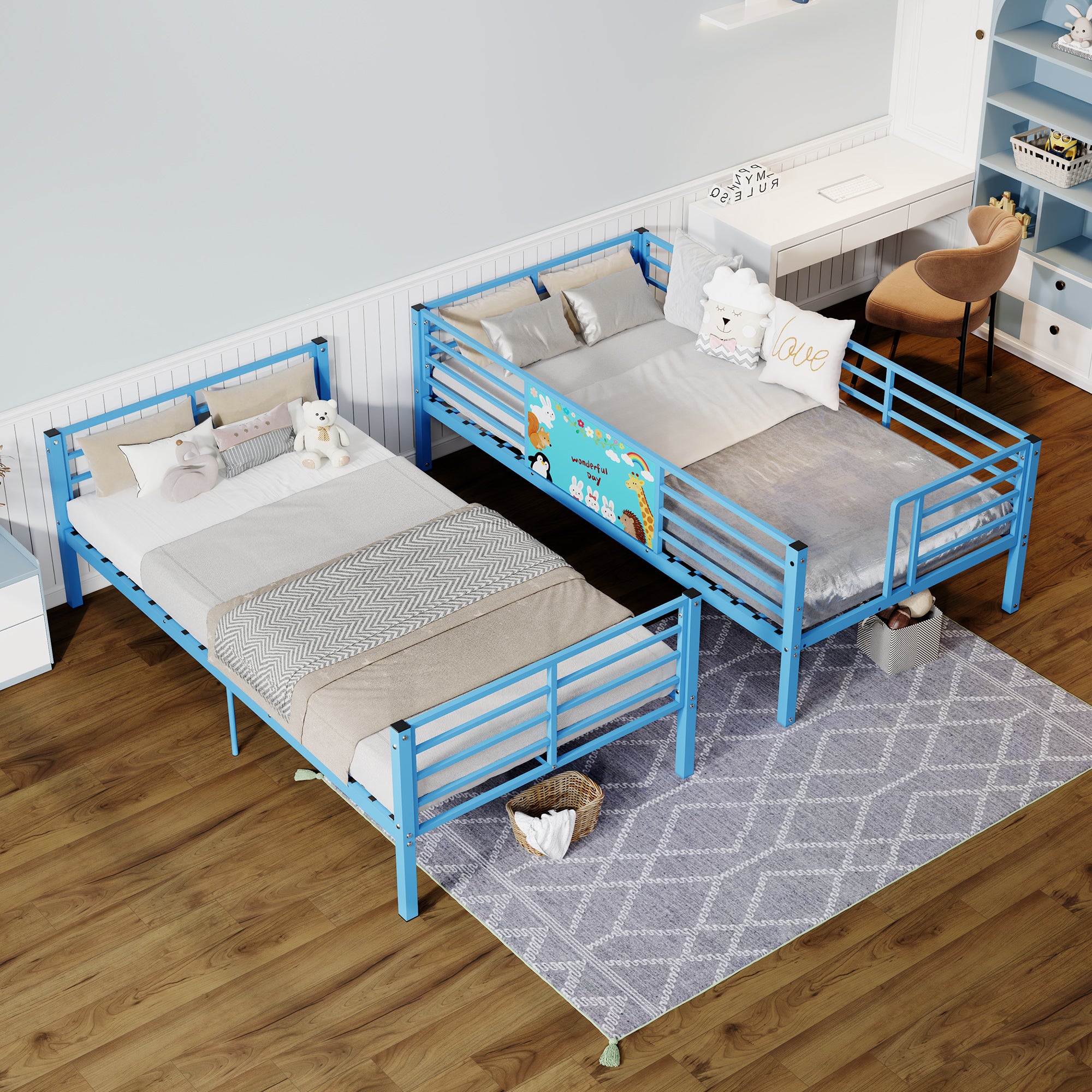 Twin Over Twin Metal Bunk Bed Frame