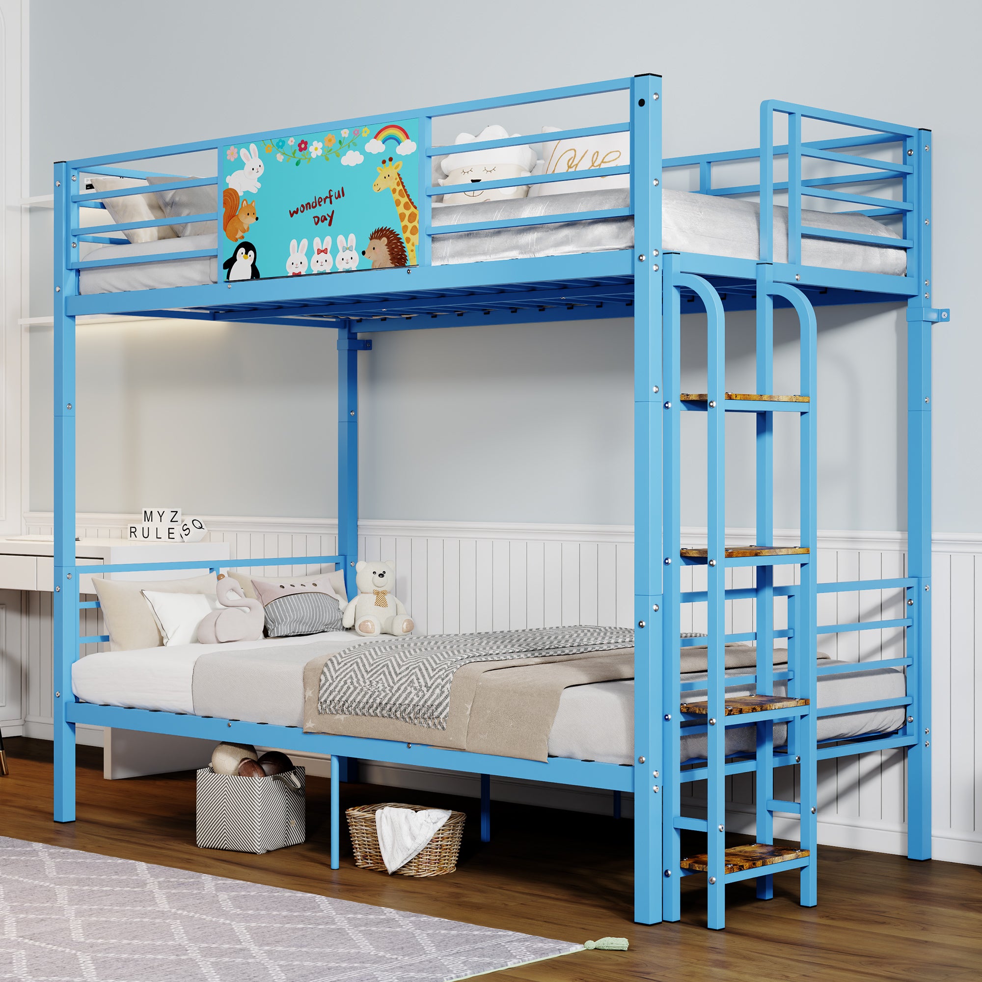 Twin Over Twin Metal Bunk Bed Frame