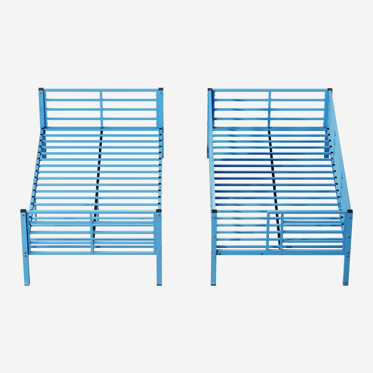 Twin Over Twin Metal Bunk Bed,Floor Bunk Bed Frame