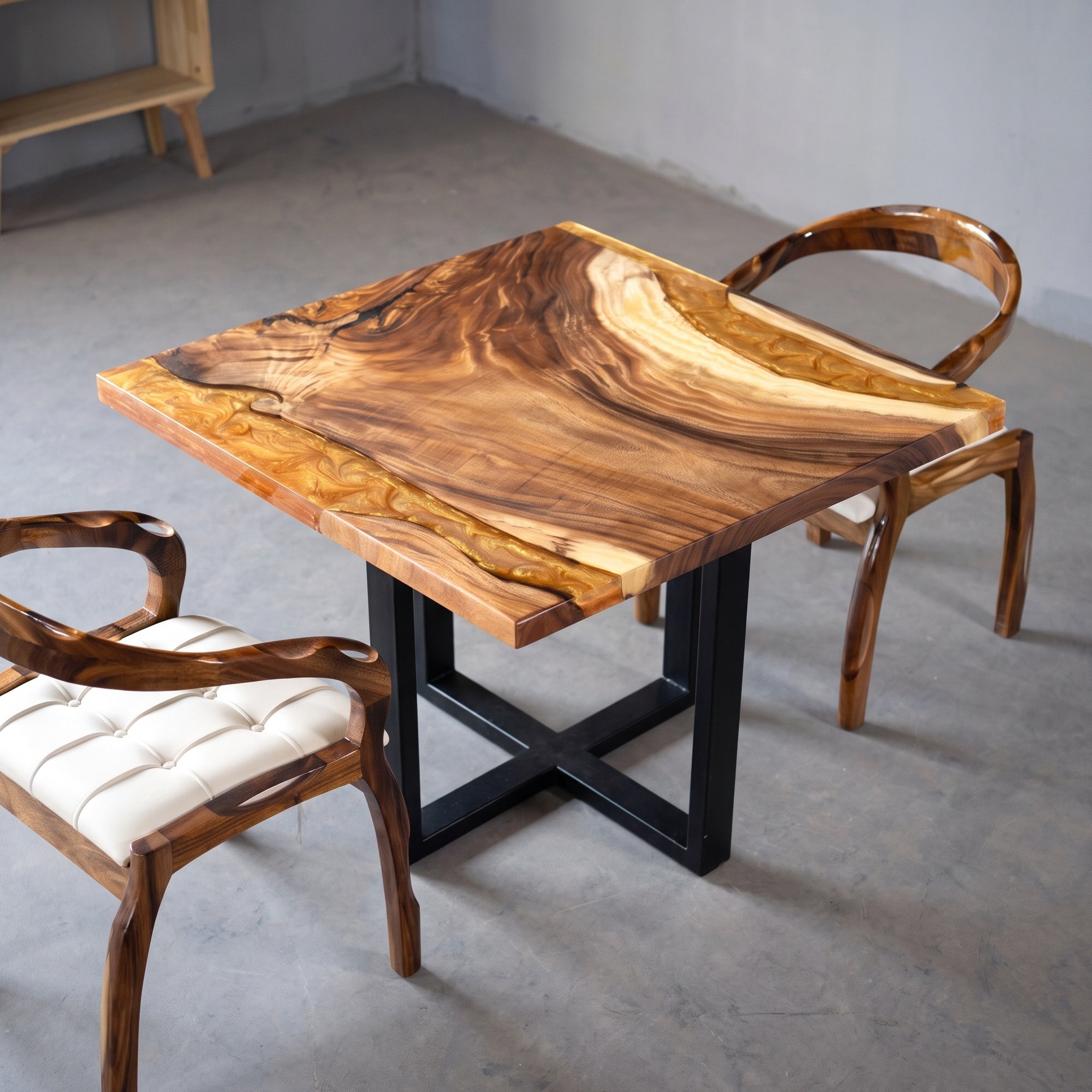 C1149 Walnut Resin Table