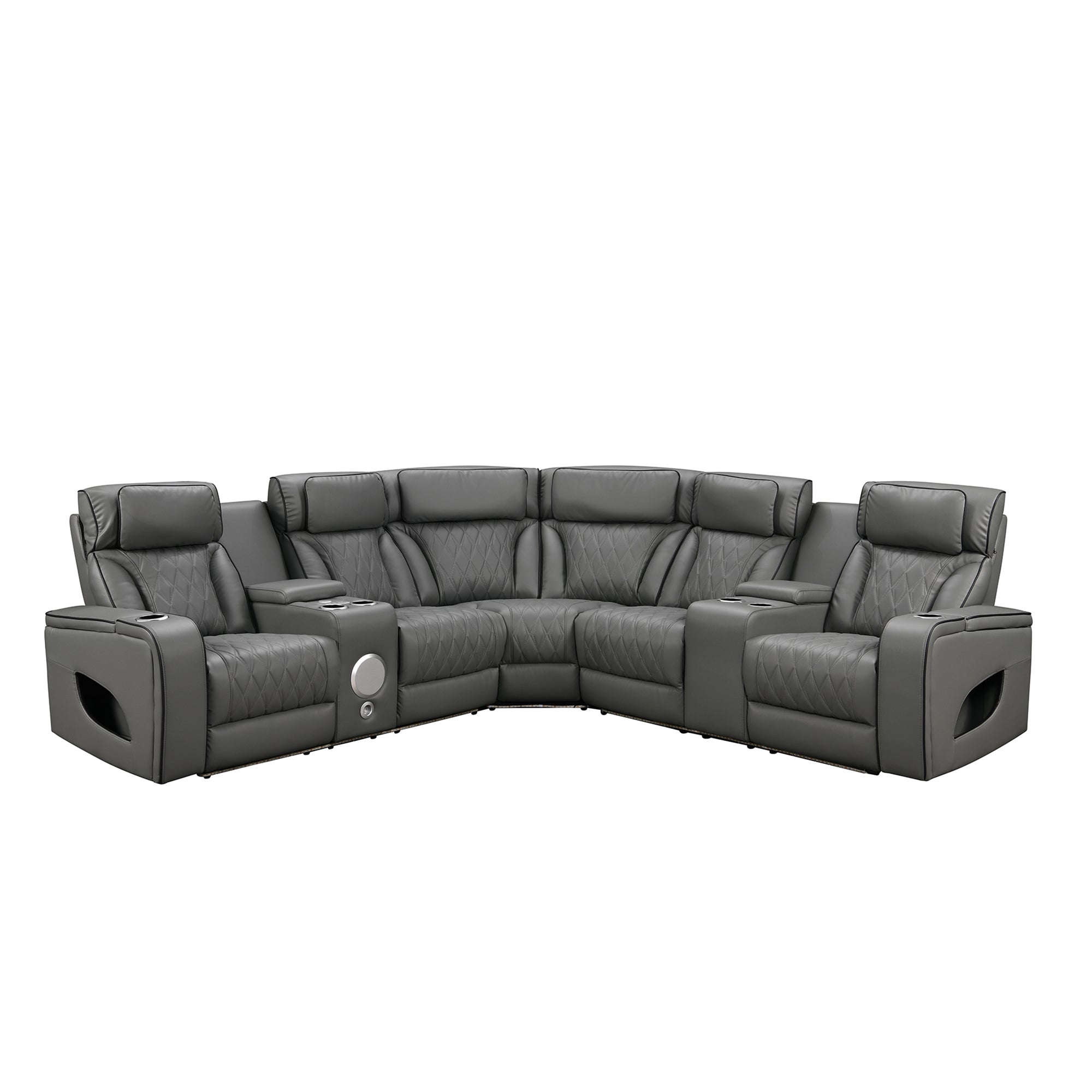 Power Recliner Sectional MC2953 Gray