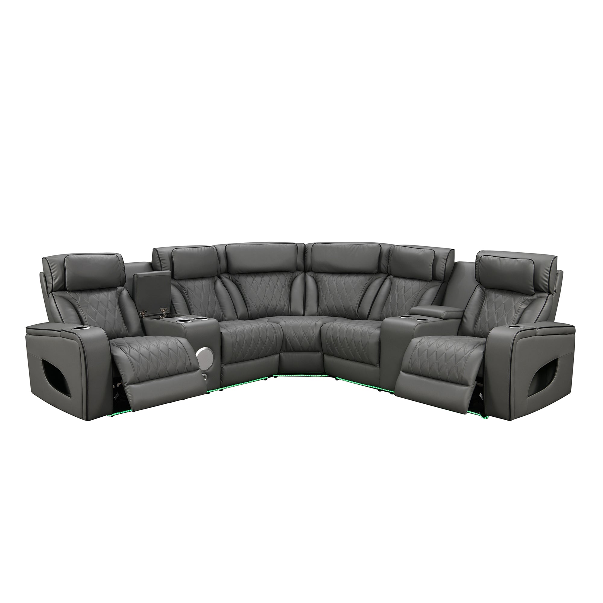 Power Recliner Sectional MC2953 Gray