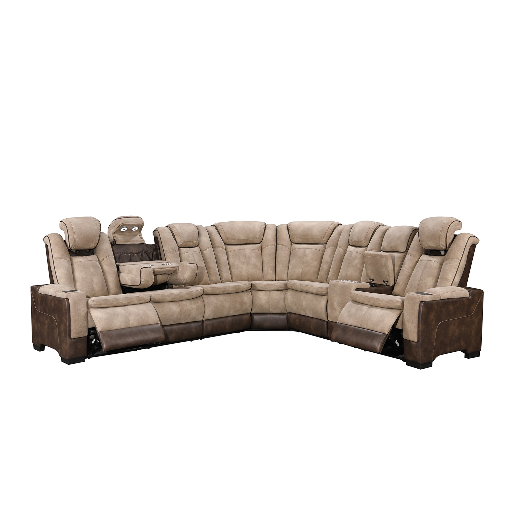 Power Recliner Sectional MC2866 Brown