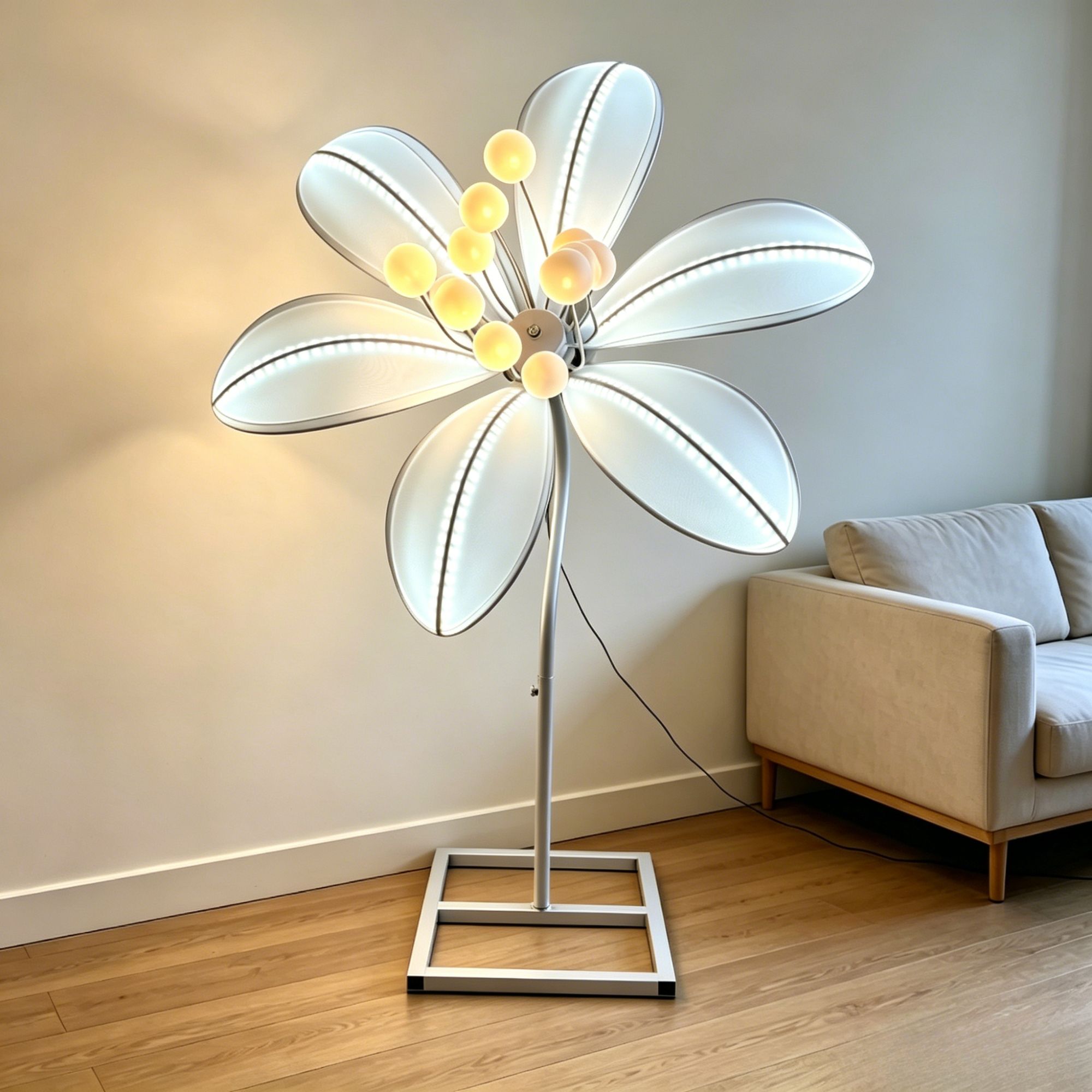 Adjustable Height LED Lily Lamp for Wedding & Home Decor
