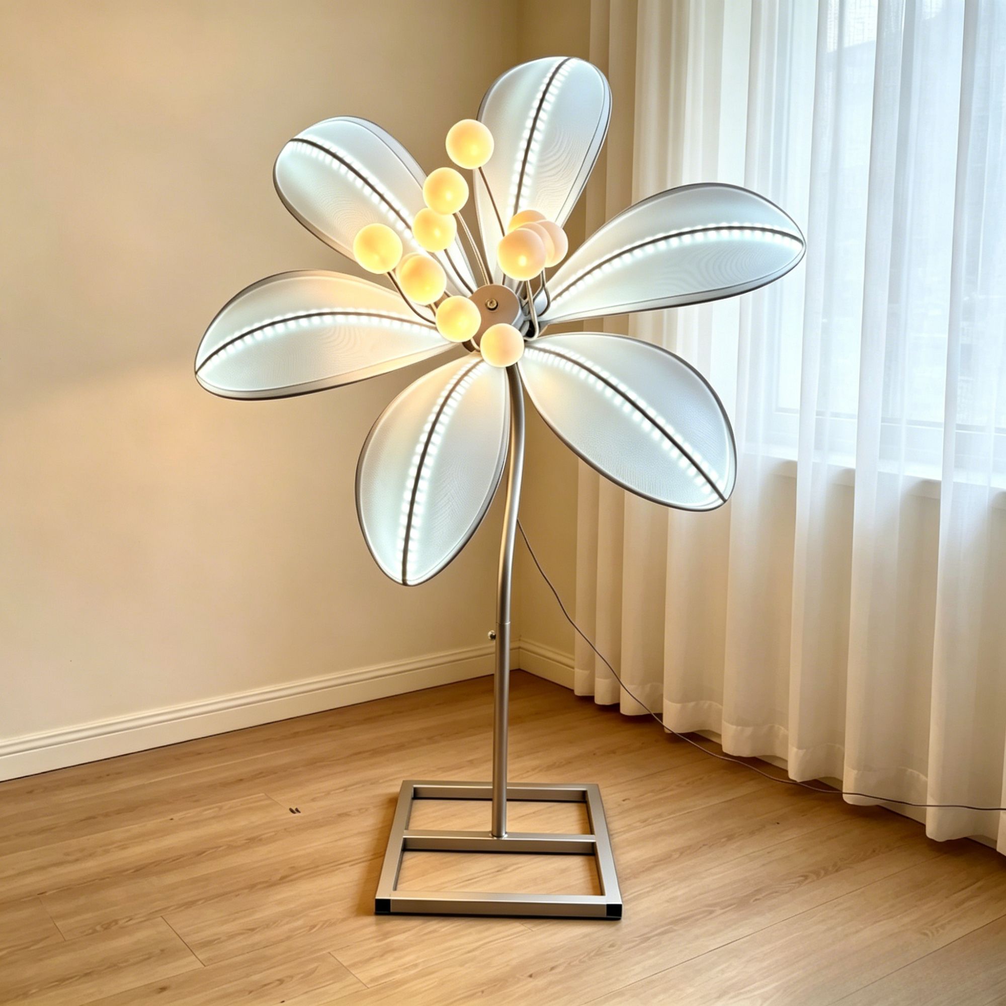 Adjustable Height LED Lily Lamp for Wedding & Home Decor