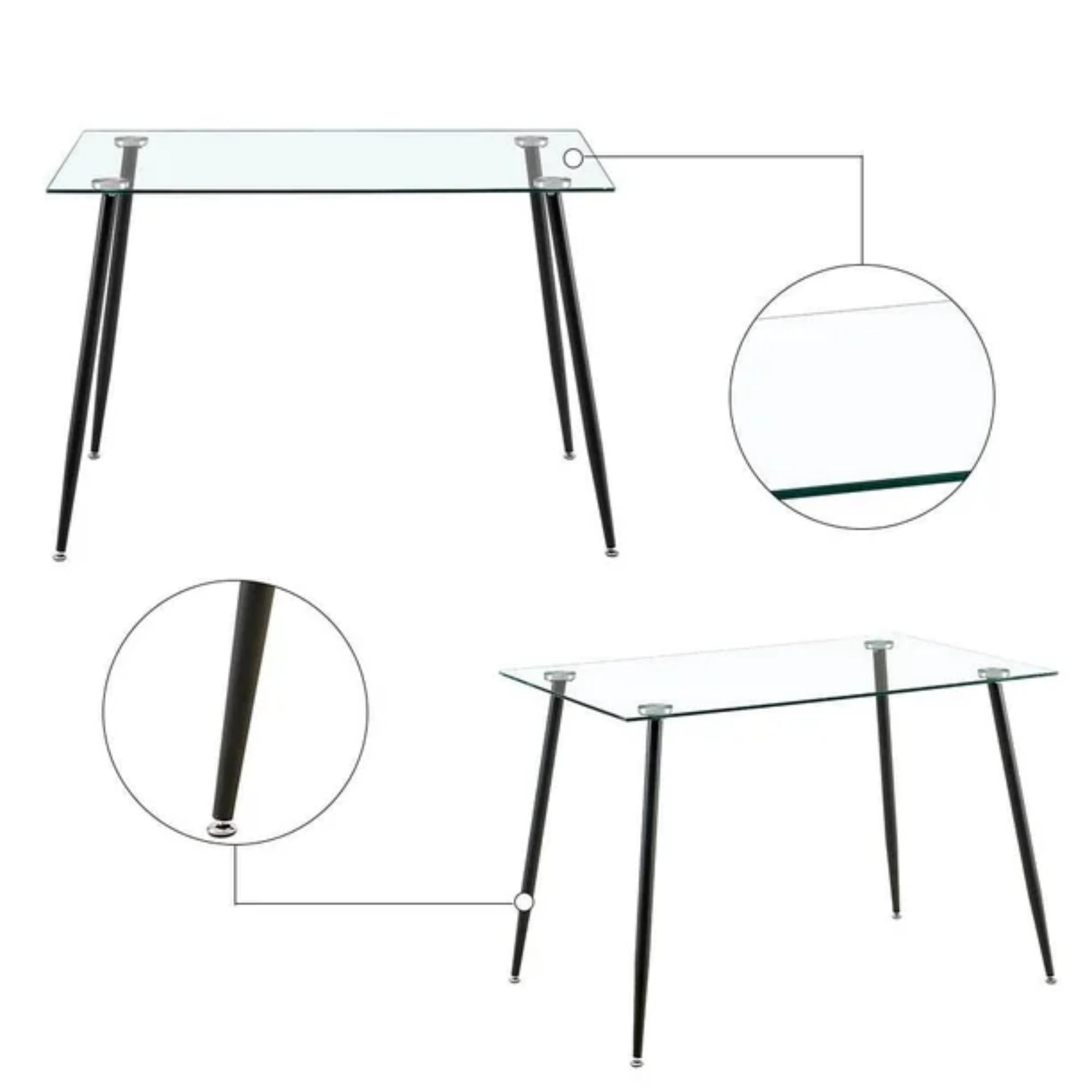 DINING TABLE WITH ADJUSTABLE FEET-DT010