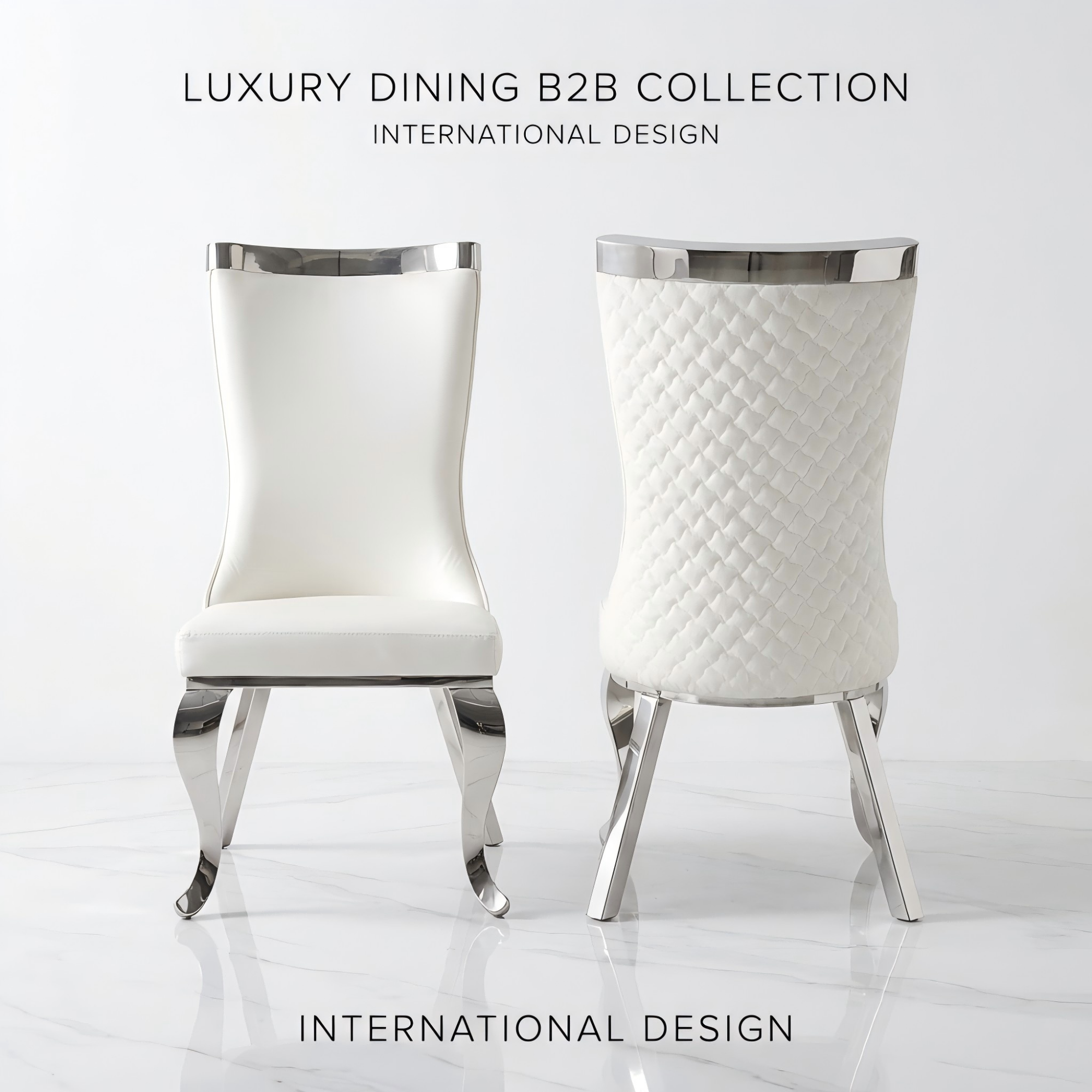 silver stainless steel dining chairs, pu upholstered dining chairs, high back dining side chairs