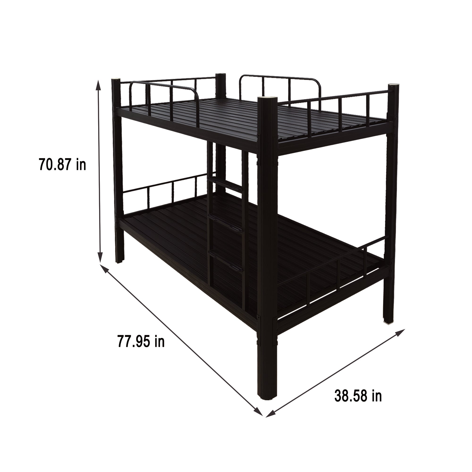 Affordable, easy-to-install, sturdy one-piece molded metal double-layer metal bed frame