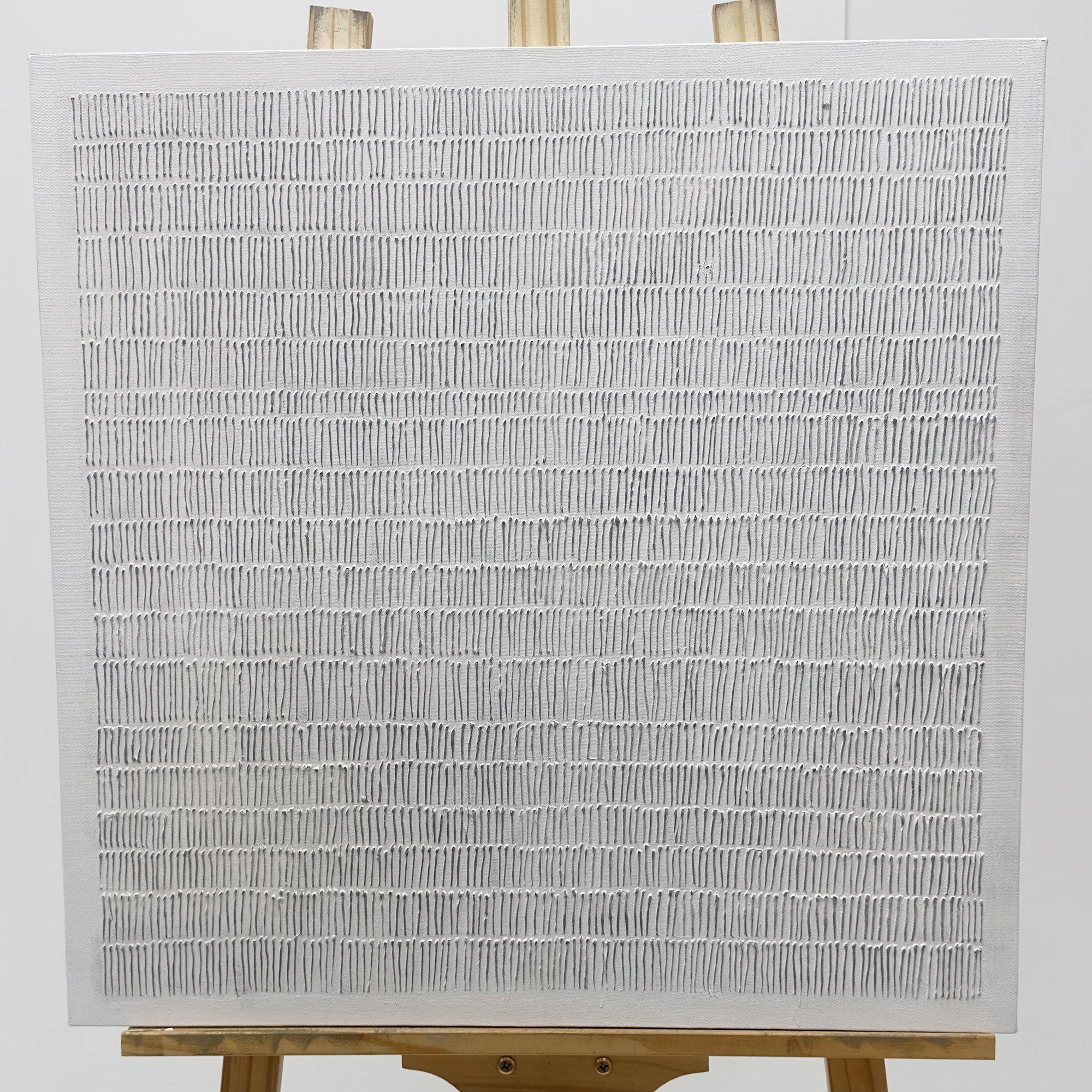Pure Handmade Black White Textured Contemporary Canvas Home Decor
