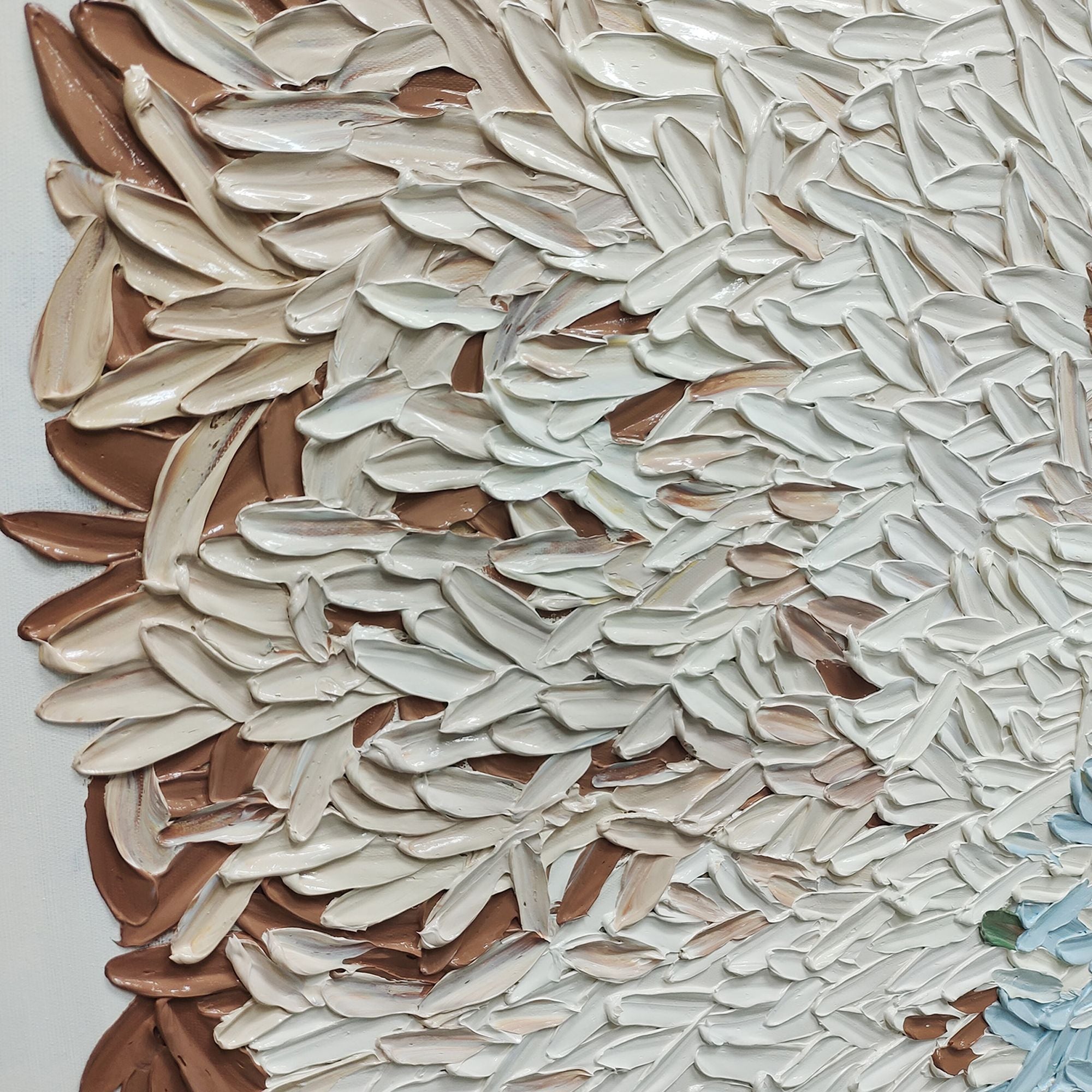 Handmade 3D Textured Earth Tone Abstract Canvas