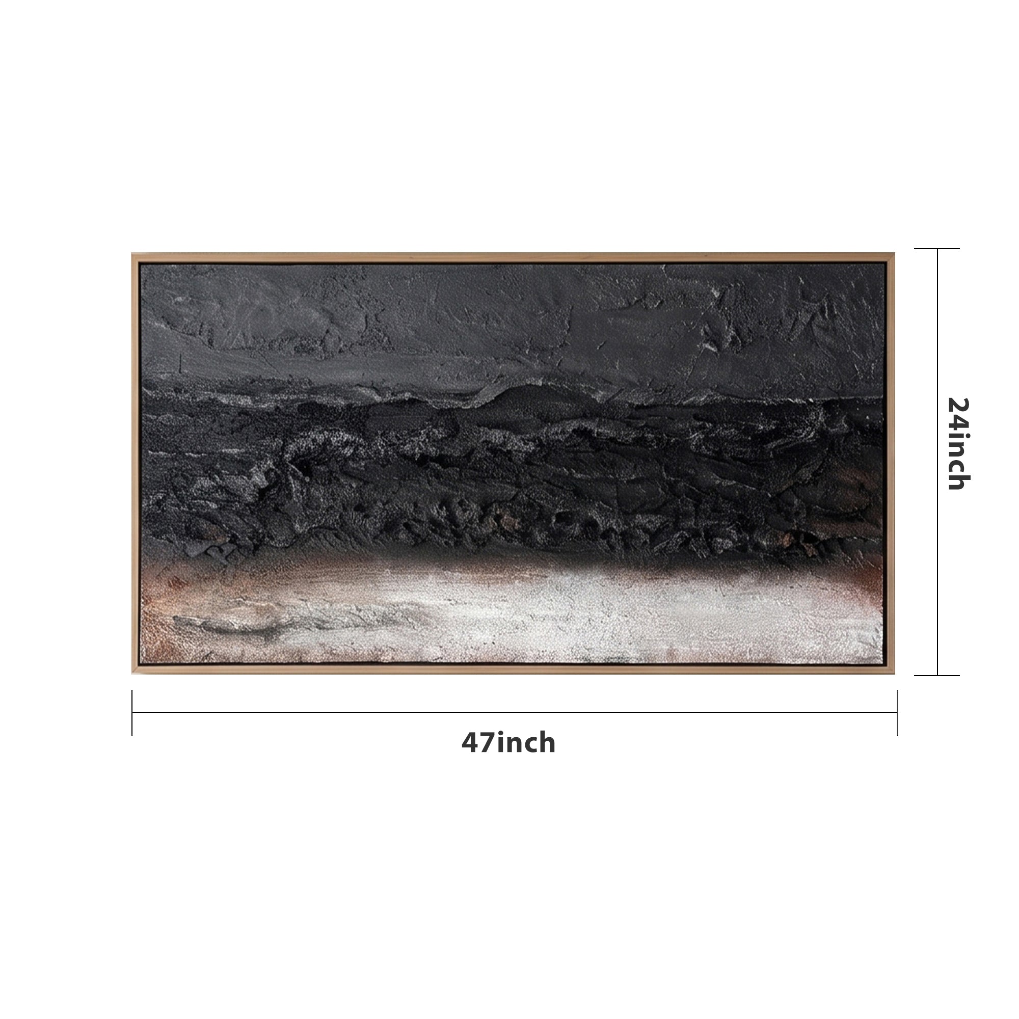 Pure Handmade Neutral Tone Abstract Impasto Linen Oil Painting