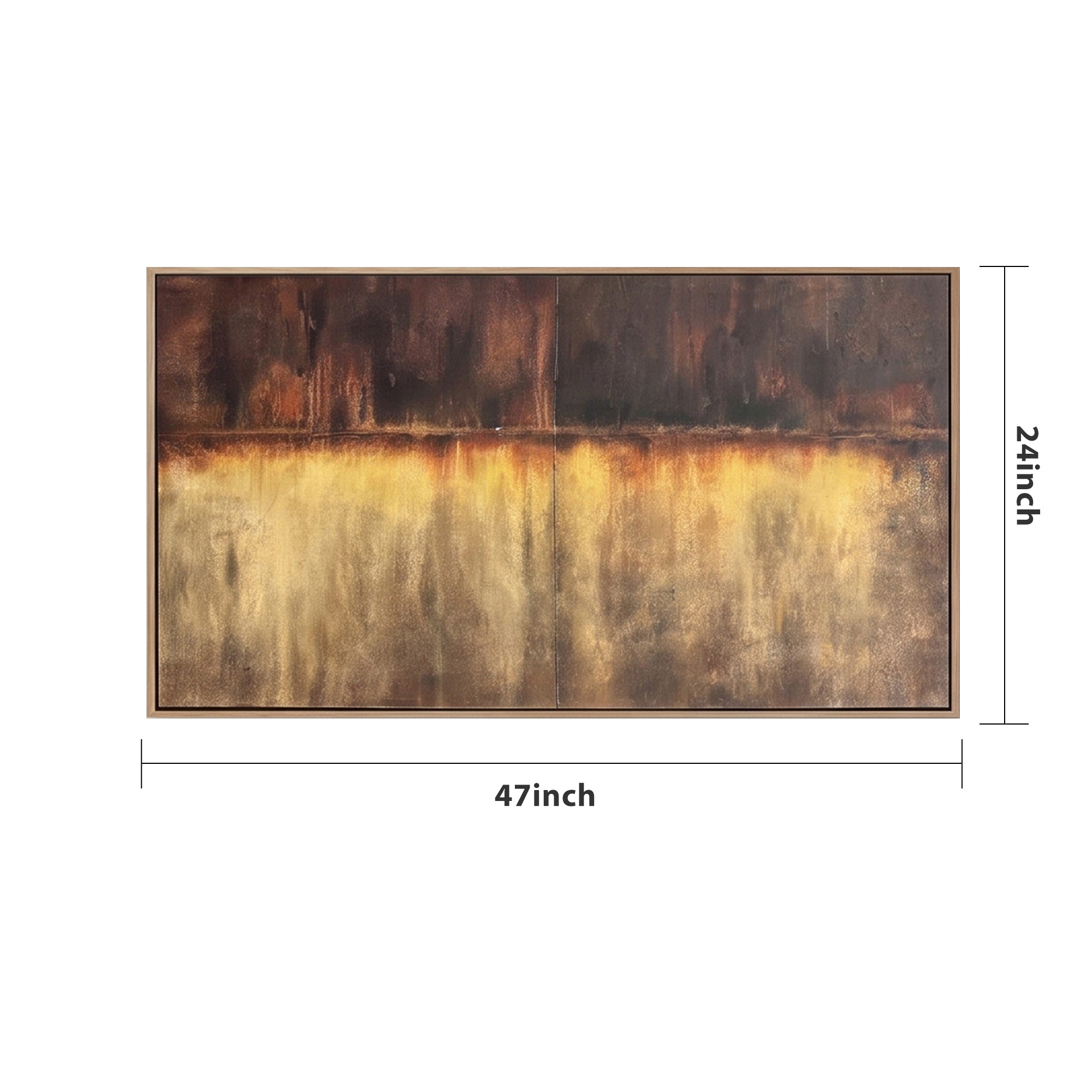 Pure Handmade Brown Textured Abstract Oil Painting