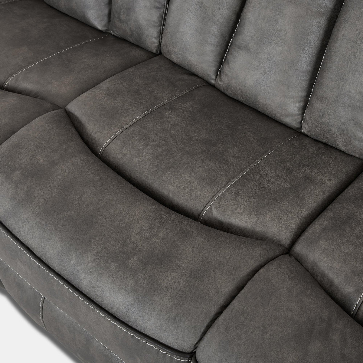 Kael Power Recliner & 3-Seater Sofa Set, Breathable Leather with Side Armrest Storage, Rustic Home Theater Seating 007