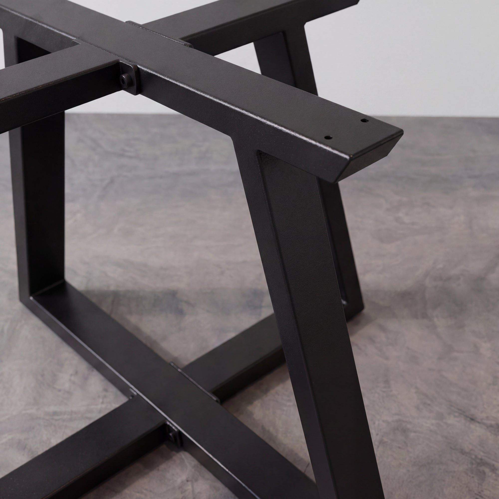 Black Carbon Steel Cross Side Table Frame-MTY0170  1pcs/CTN