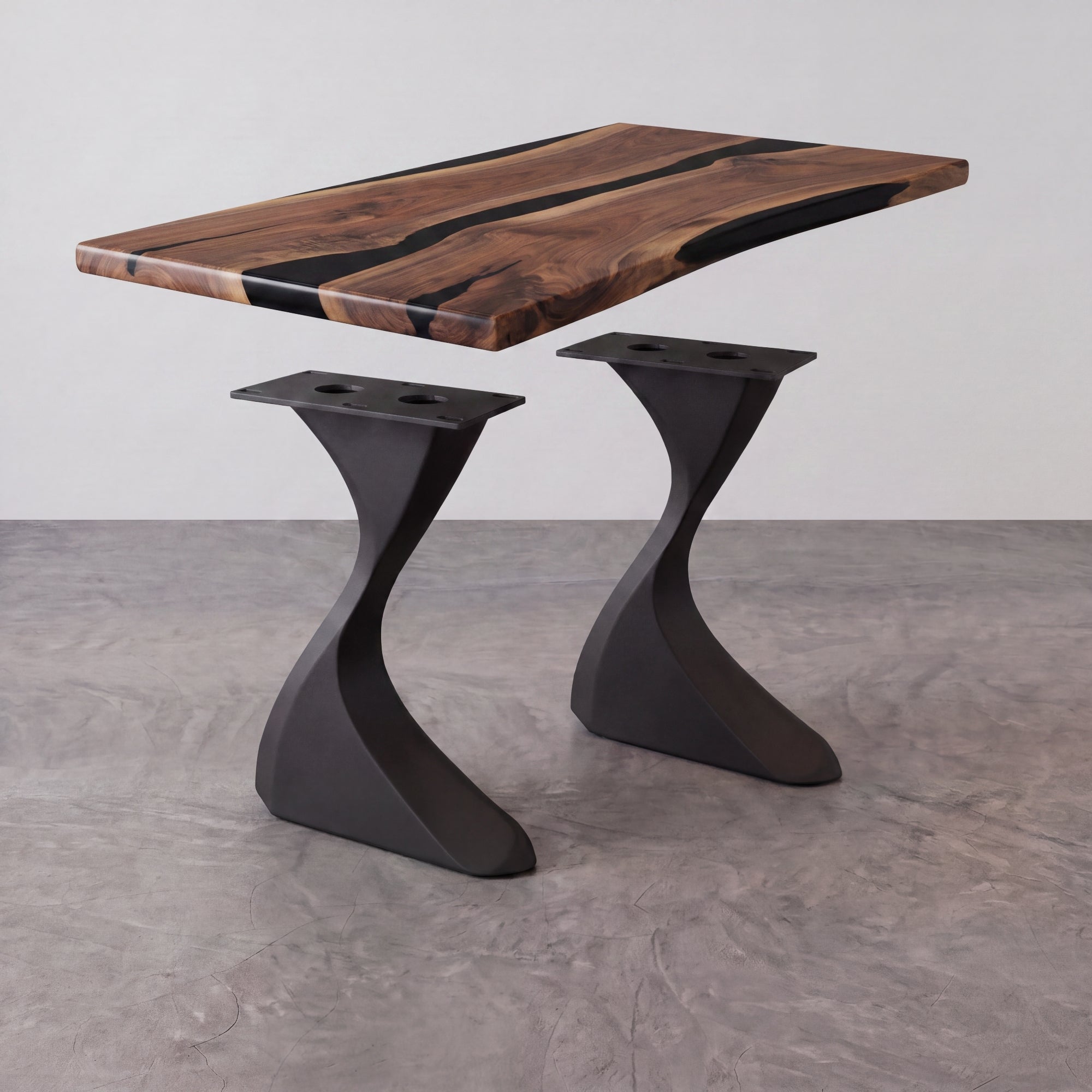 Black Z-Shape Carbon Steel Table Leg Frame（2pcs/CTN）