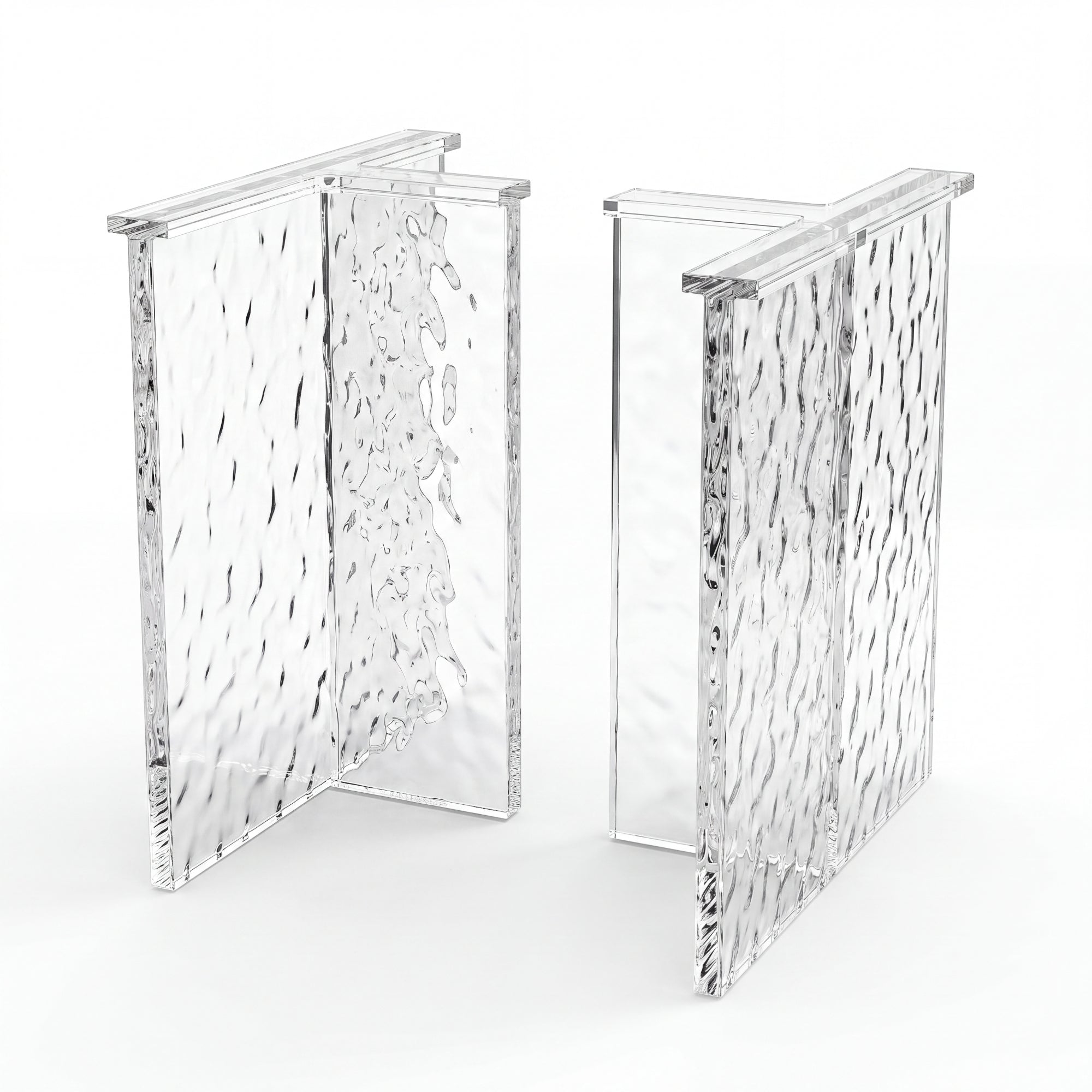 Clear T-Shaped Ice Crystal Acrylic Table Legs（3pcs/CTN）