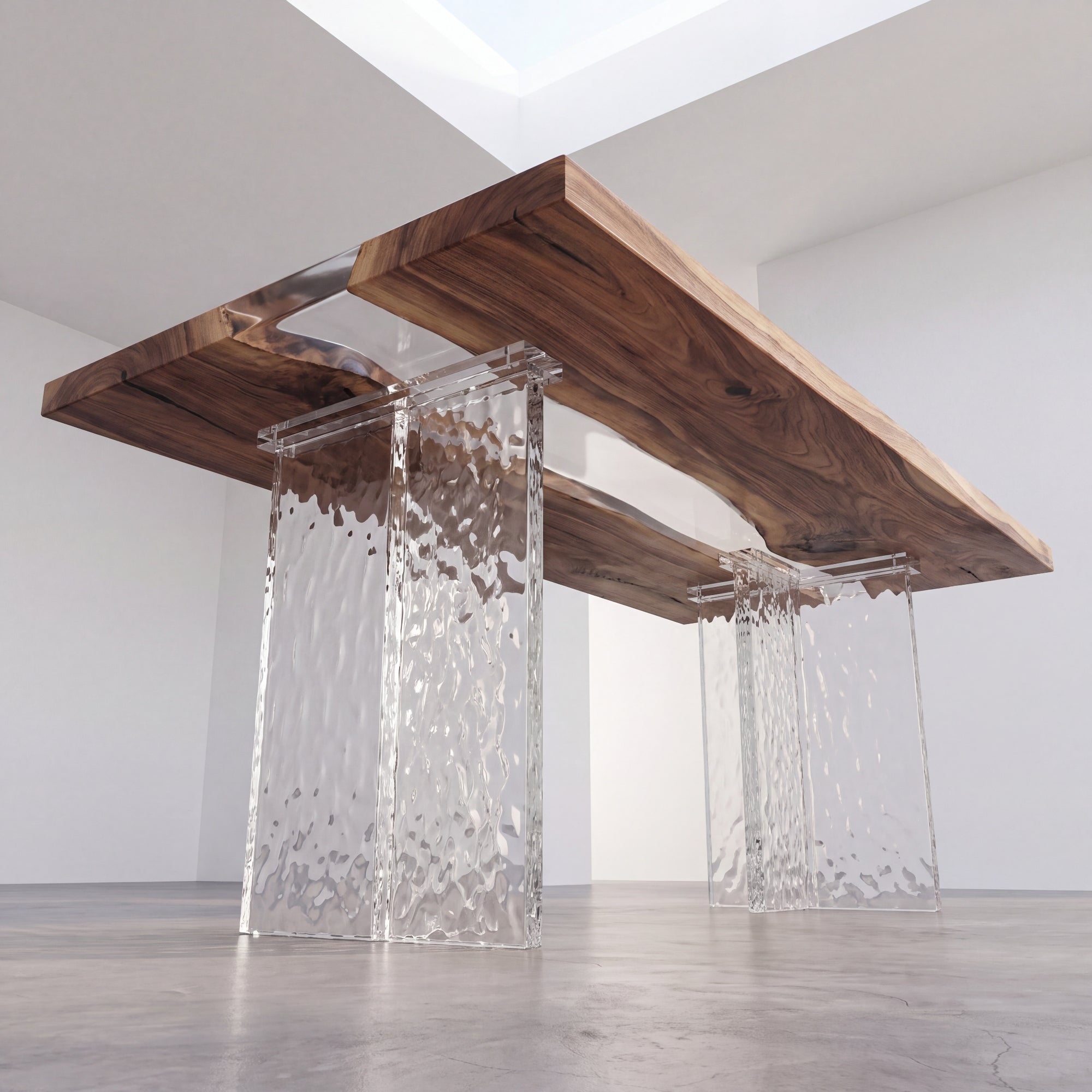 Clear T-Shaped Ice Crystal Acrylic Table Legs（3pcs/CTN）