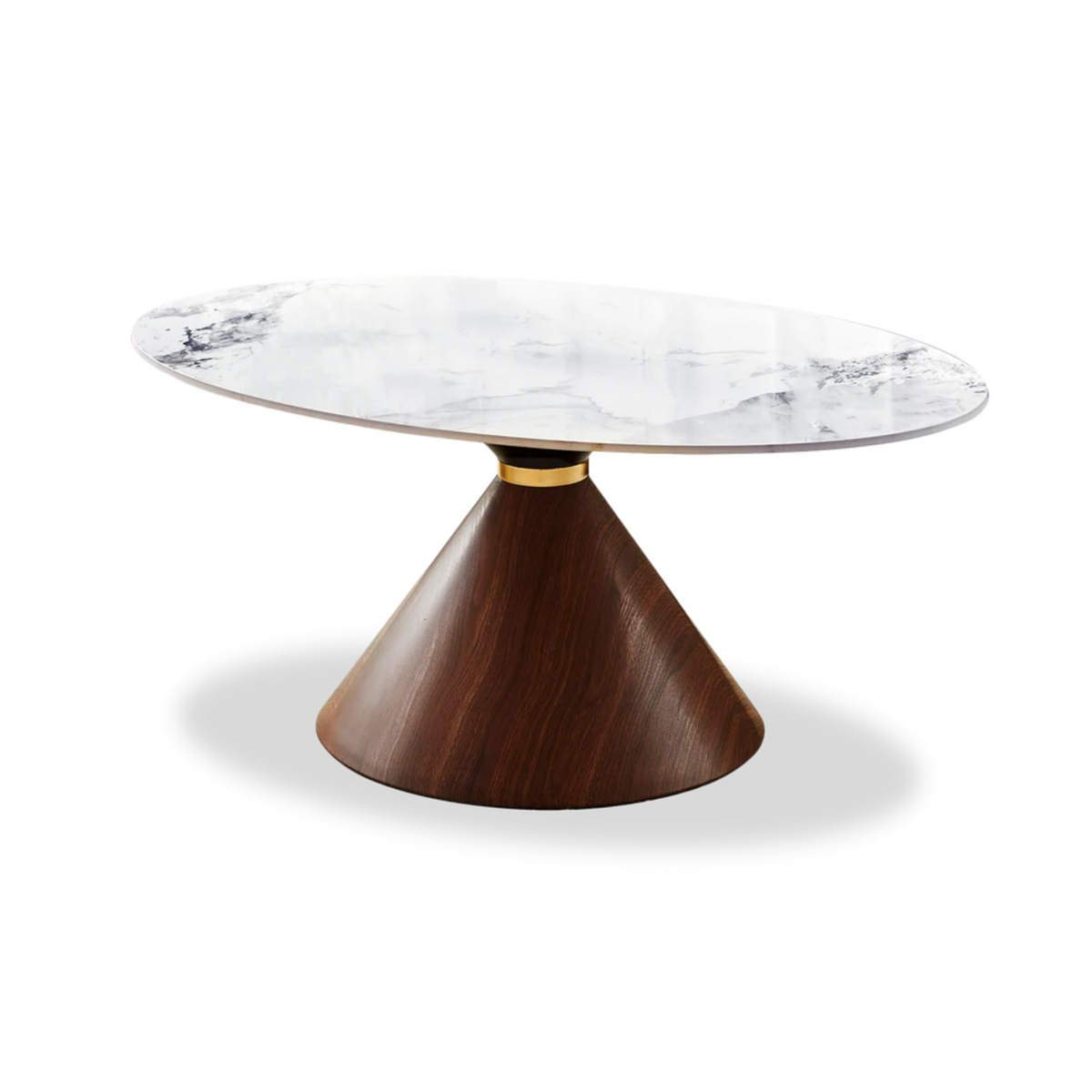 CT004 Modern Oval Sintered Stone Coffee Table