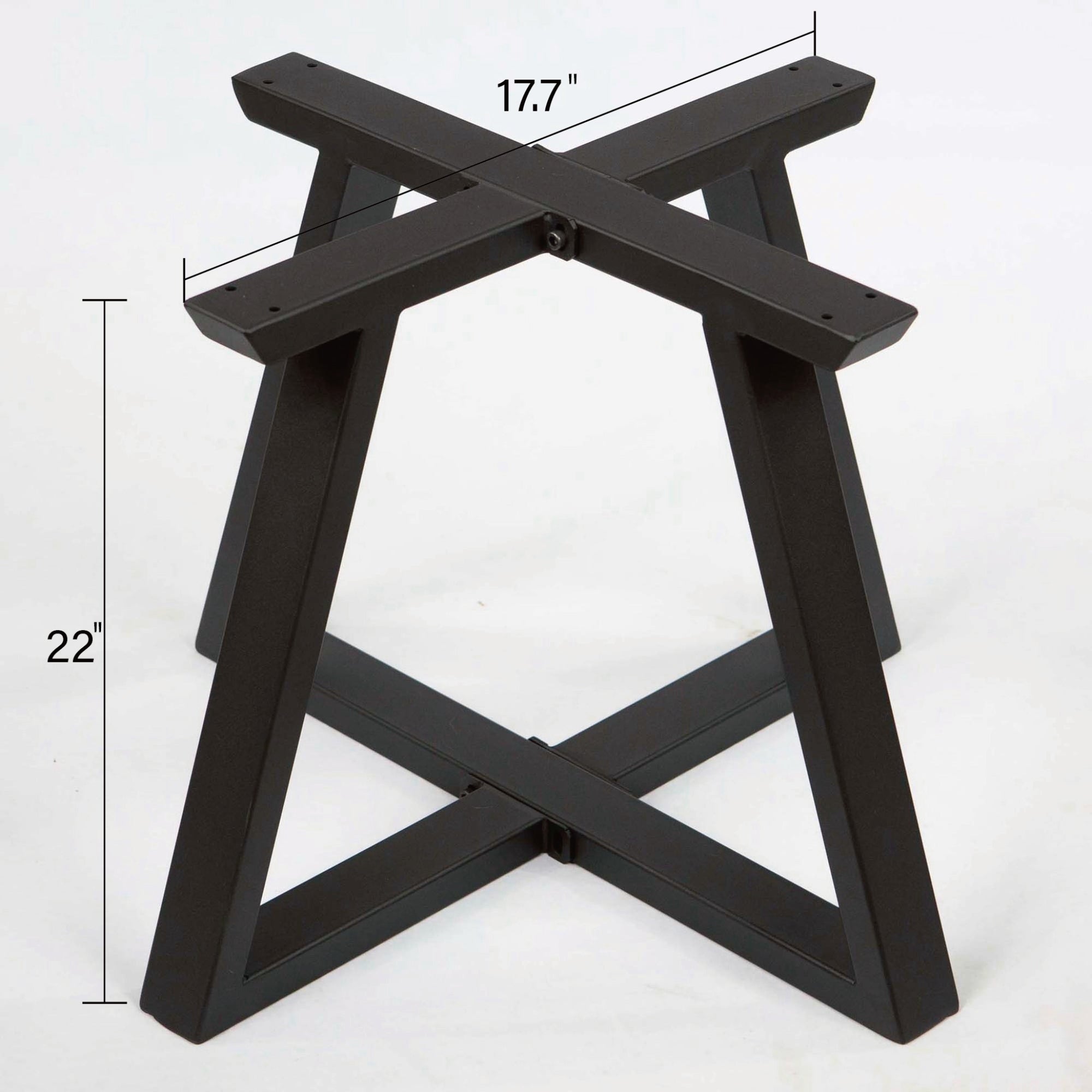 Black Carbon Steel Cross Side Table Frame-MTY0160 1pcs/CTN