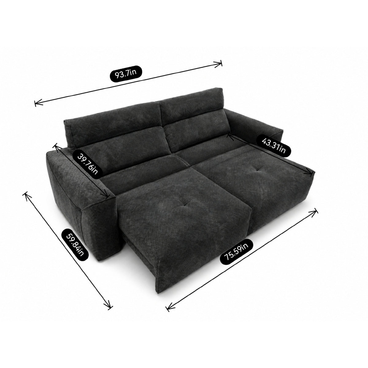 Wall-Hugger power reclining sofa for home furniture