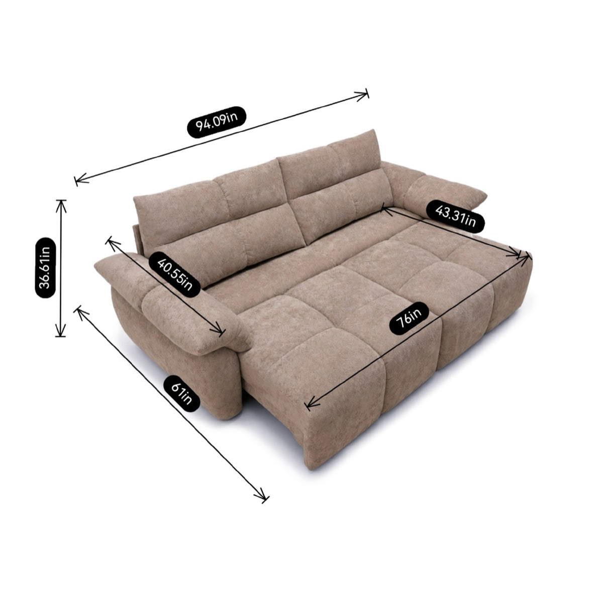 Zero-Wall Power Reclining Sofa
