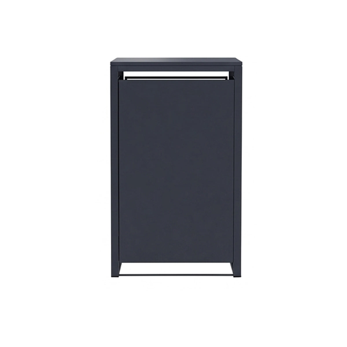 96 GALLON GREY SINGLE-DOOR STEEL TRASH CAN ENCLOSURE