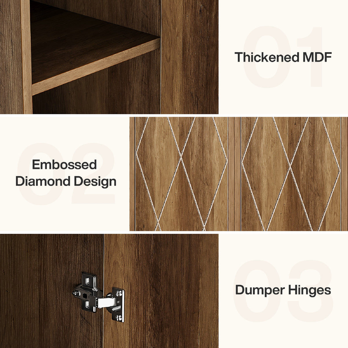 Tall Display Storage Shelf with Enclosed Side Panels