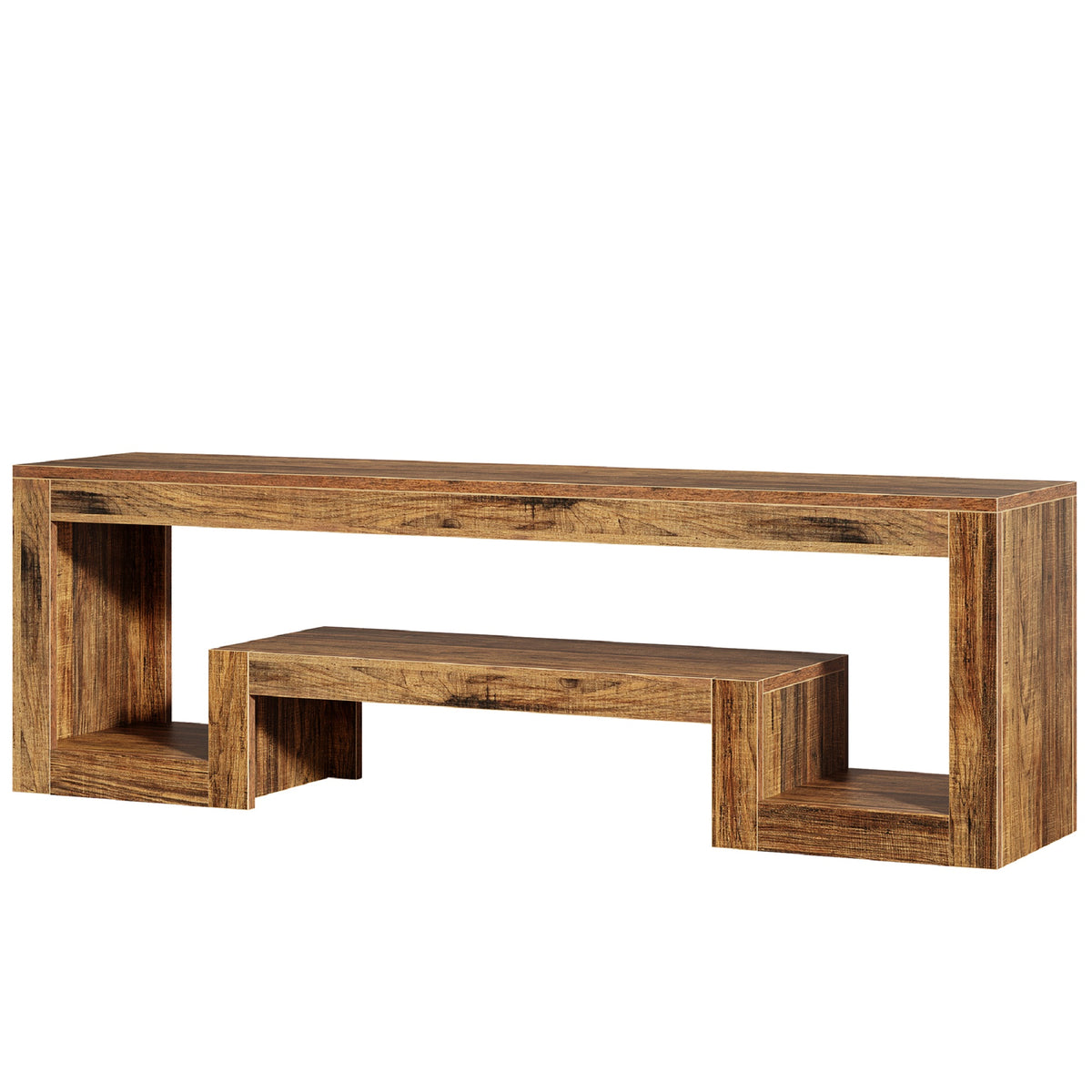 Modern Media Console TV Stand with Open Display Storage