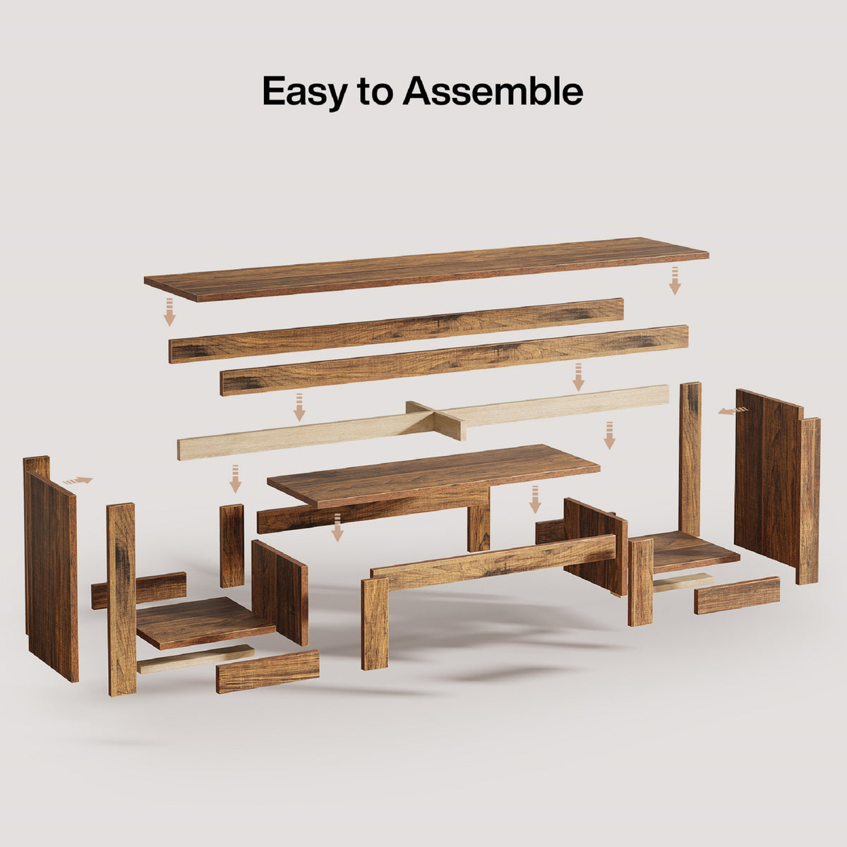 Modern Media Console TV Stand with Open Display Storage