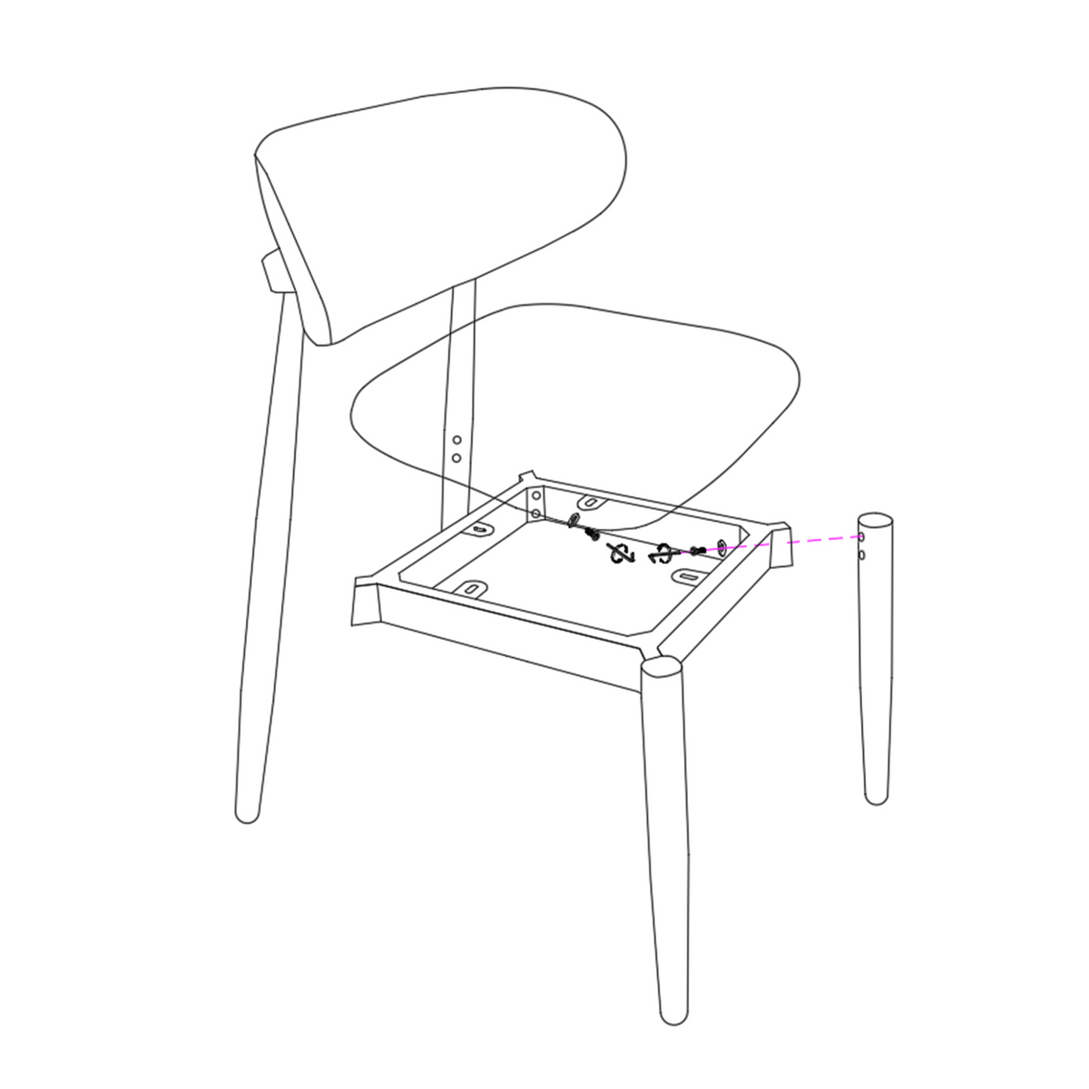 Dining chair--MYCY001A -2pcs/1CTN