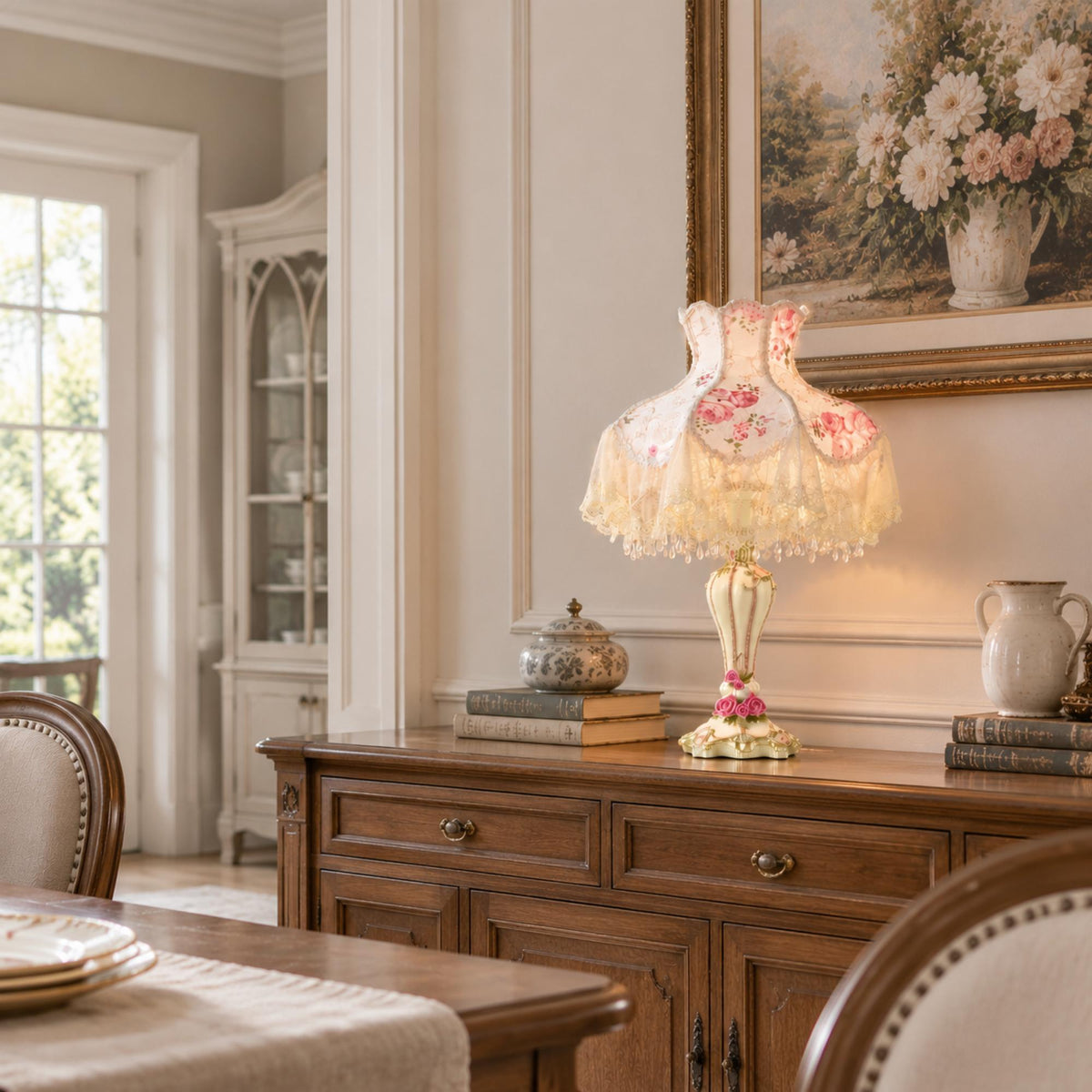 White Table Lamp European Style
