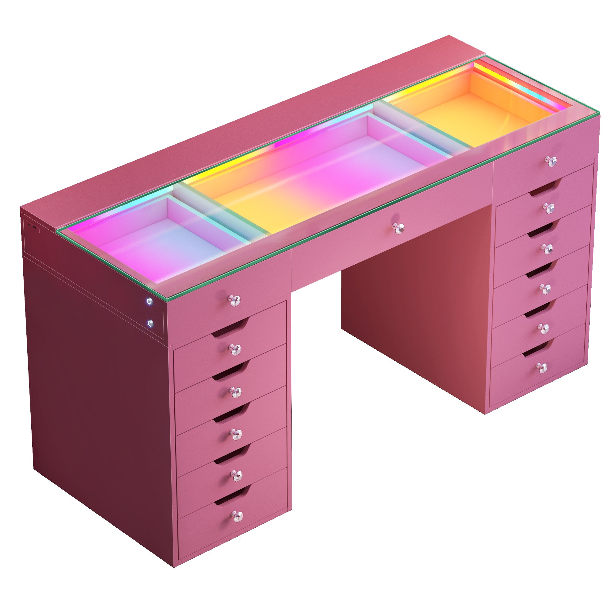 VANITII Eva-RGB Vanity Desk Pro - 13 Storage Drawers