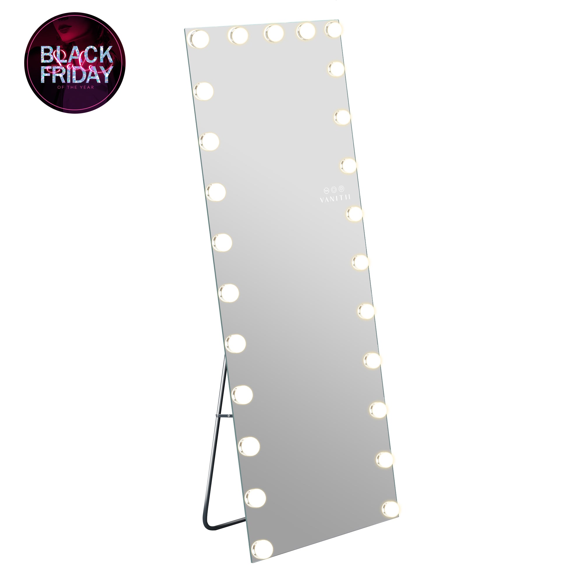 VANITII Hollywood Vanity Mirror - Full Length Vanity Mirror with 25 Dimmable LED Bulbs