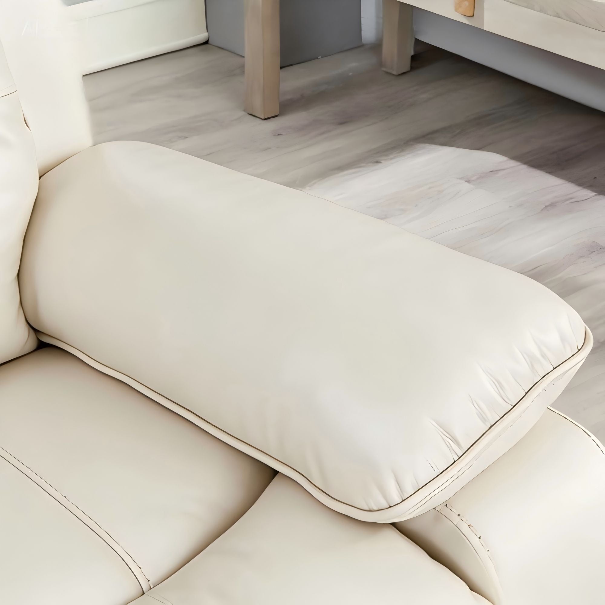Dawn Cozy Ivory Power Reclining Sofa Set, Electric Recliner & 3-Seater Couch for Living Room