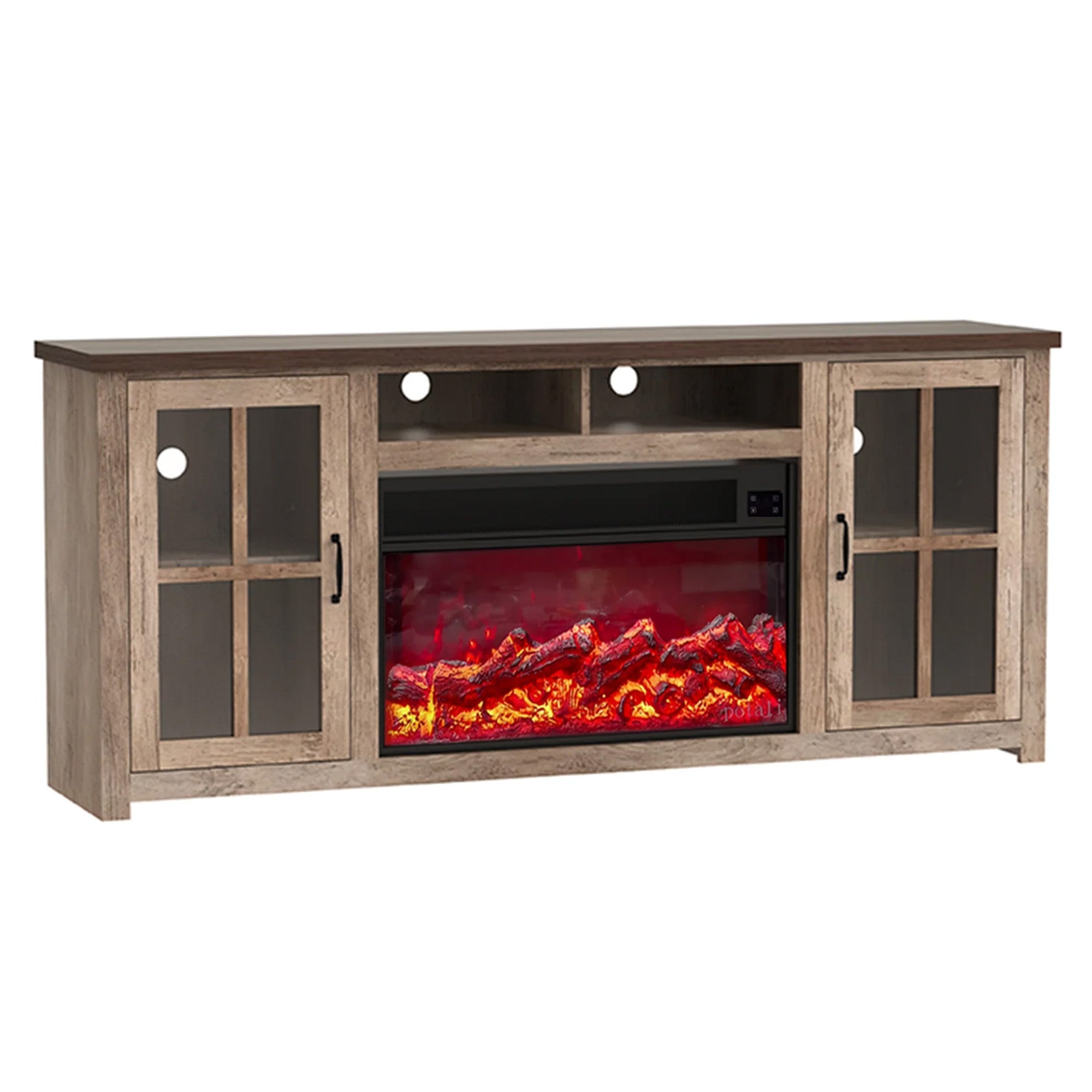 Fully Assembled 72" TV stand with an electronic fireplace (HZ03)
