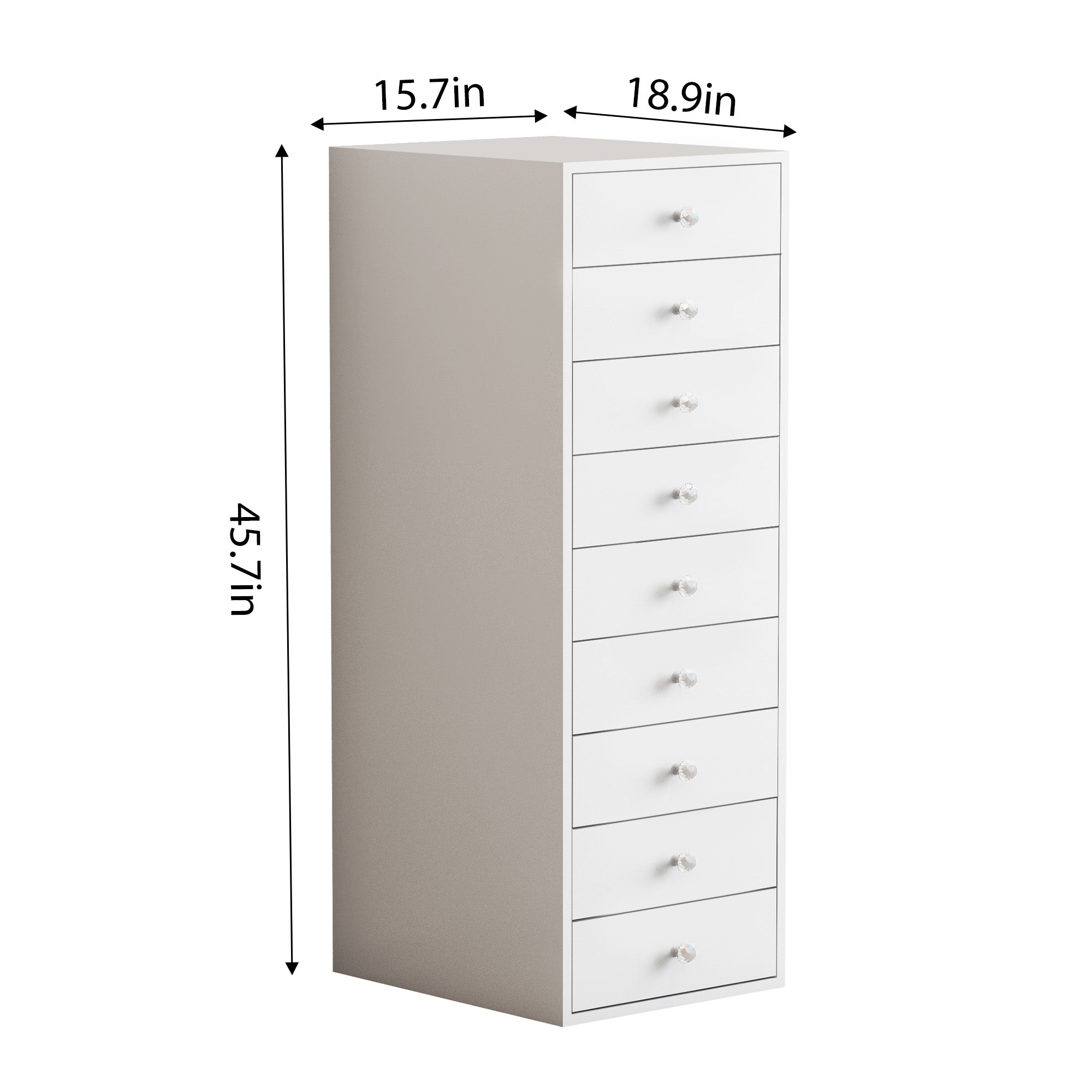 VANITII 9-Drawer Makeup Vanity Storage Unit