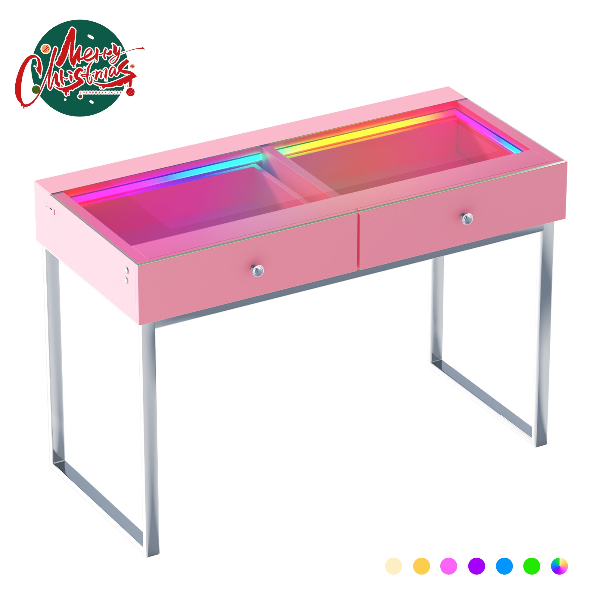 VANITII Alice RGB Vanity Desk Pro - 2 Storage Drawers