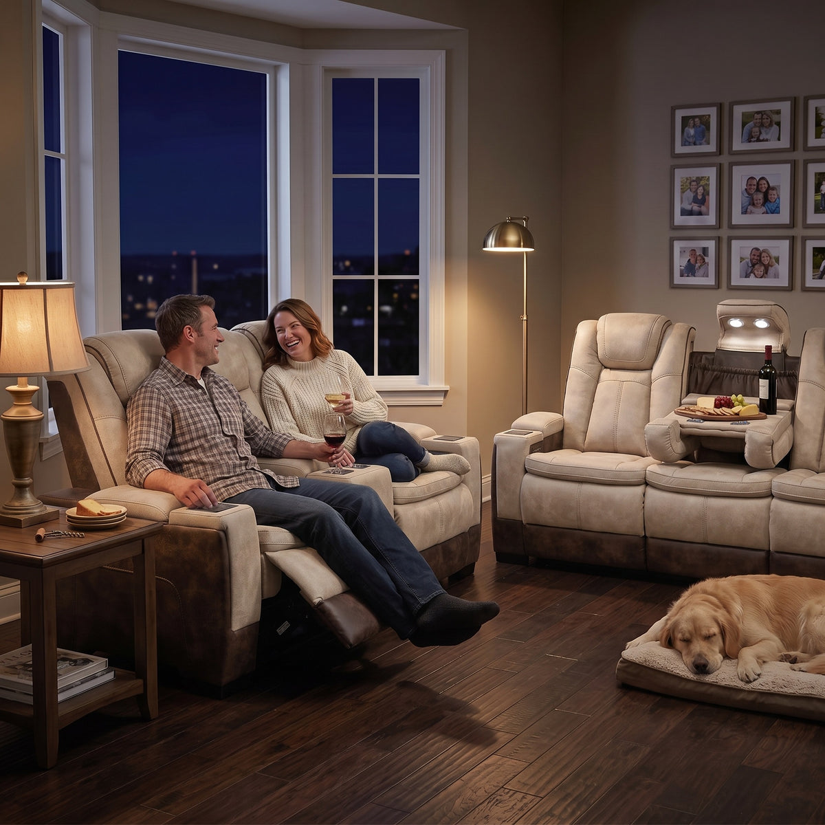 Charlie Brown Power Recliner Sofa Set