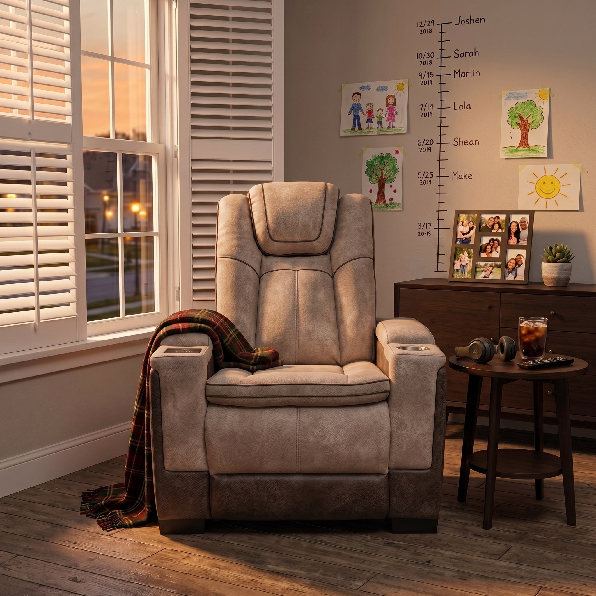 Charlie Brown Power Recliner Chair