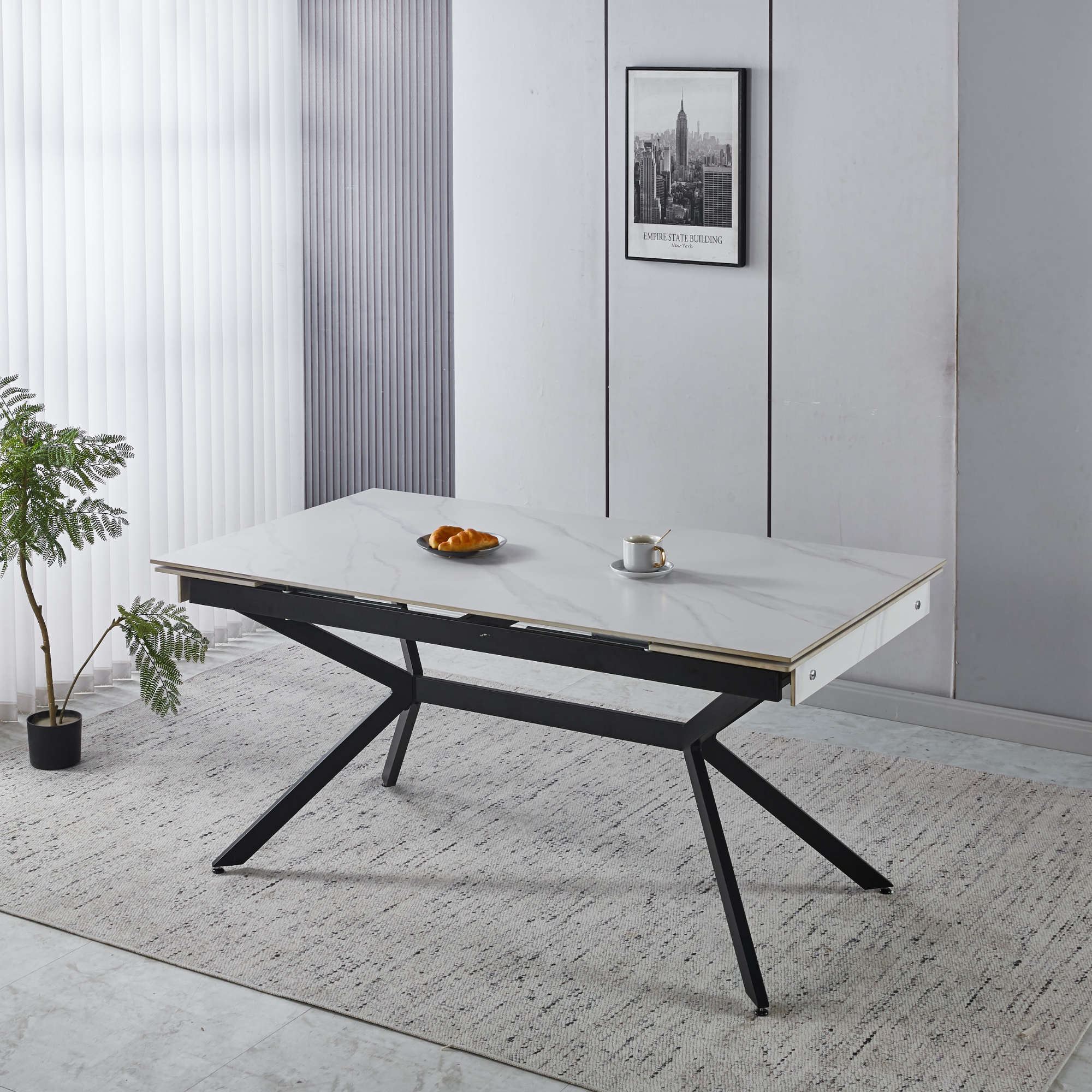 Big Size Extendable Dining Table for Family Gatherings